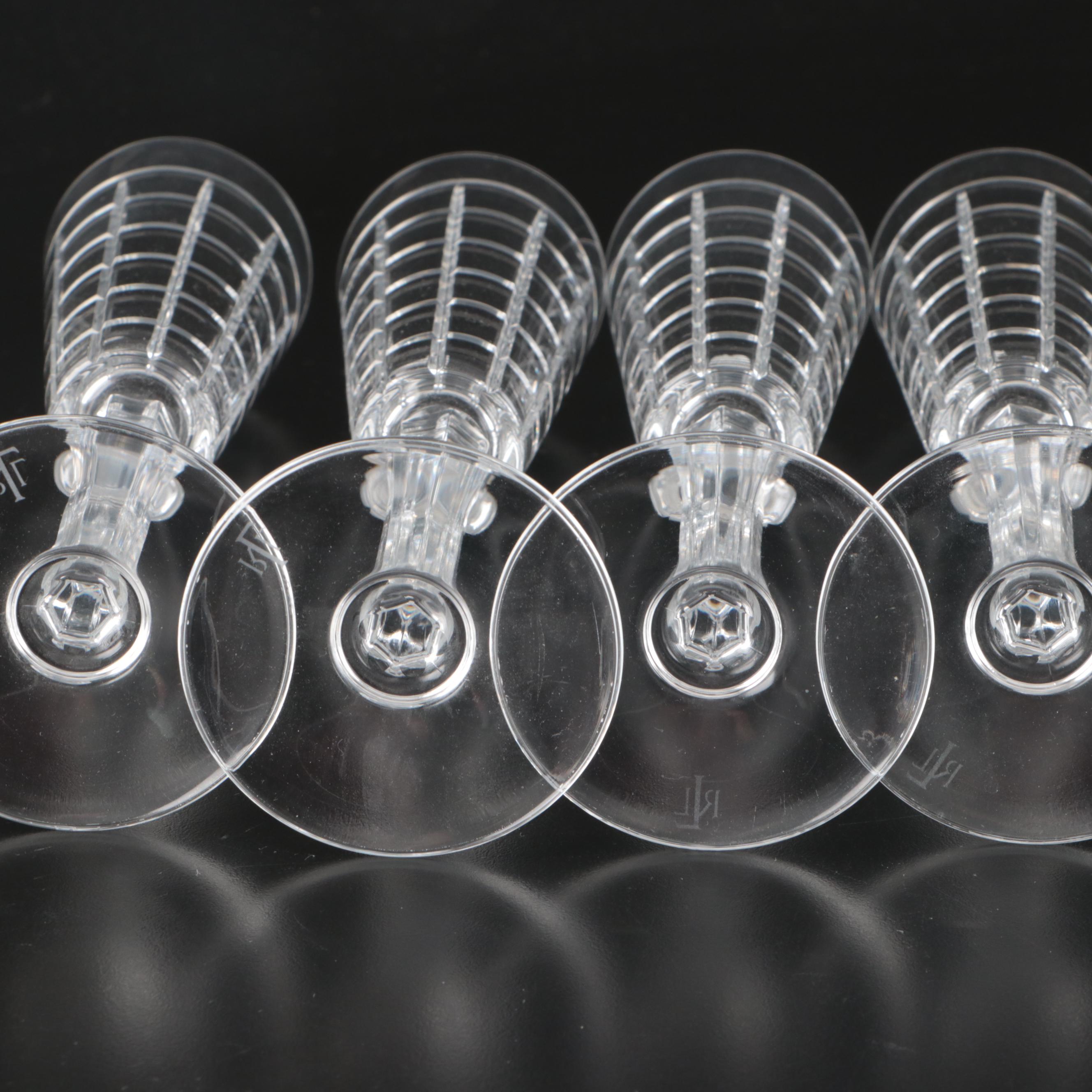 Ralph Lauren "Monaco" Crystal Champagne Flutes