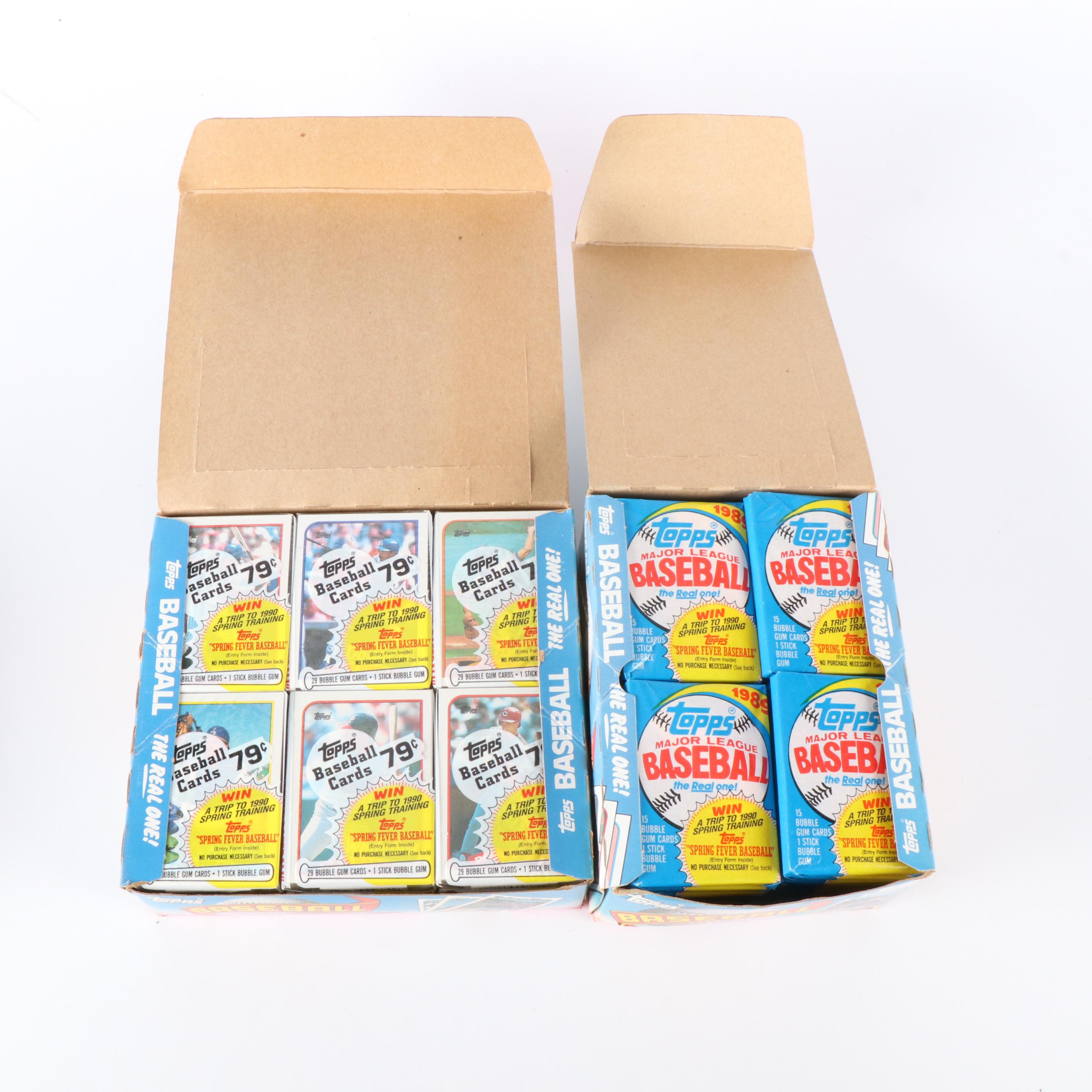 Topps, Donruss, and More Sealed Baseball Card Wax Packs with Original Boxes