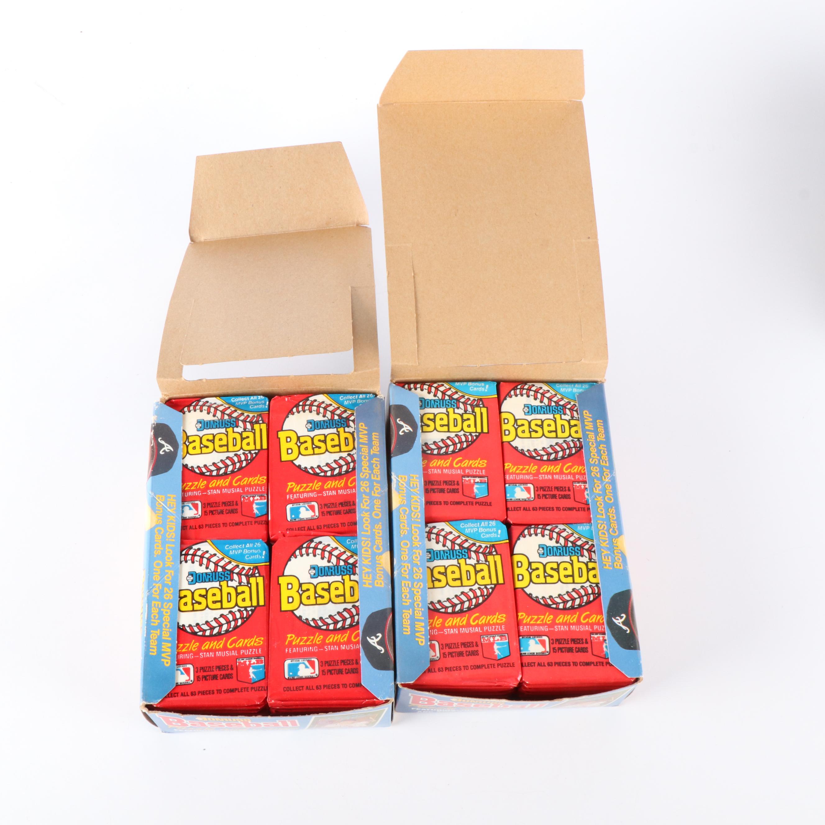 Topps, Donruss, and More Sealed Baseball Card Wax Packs with Original Boxes