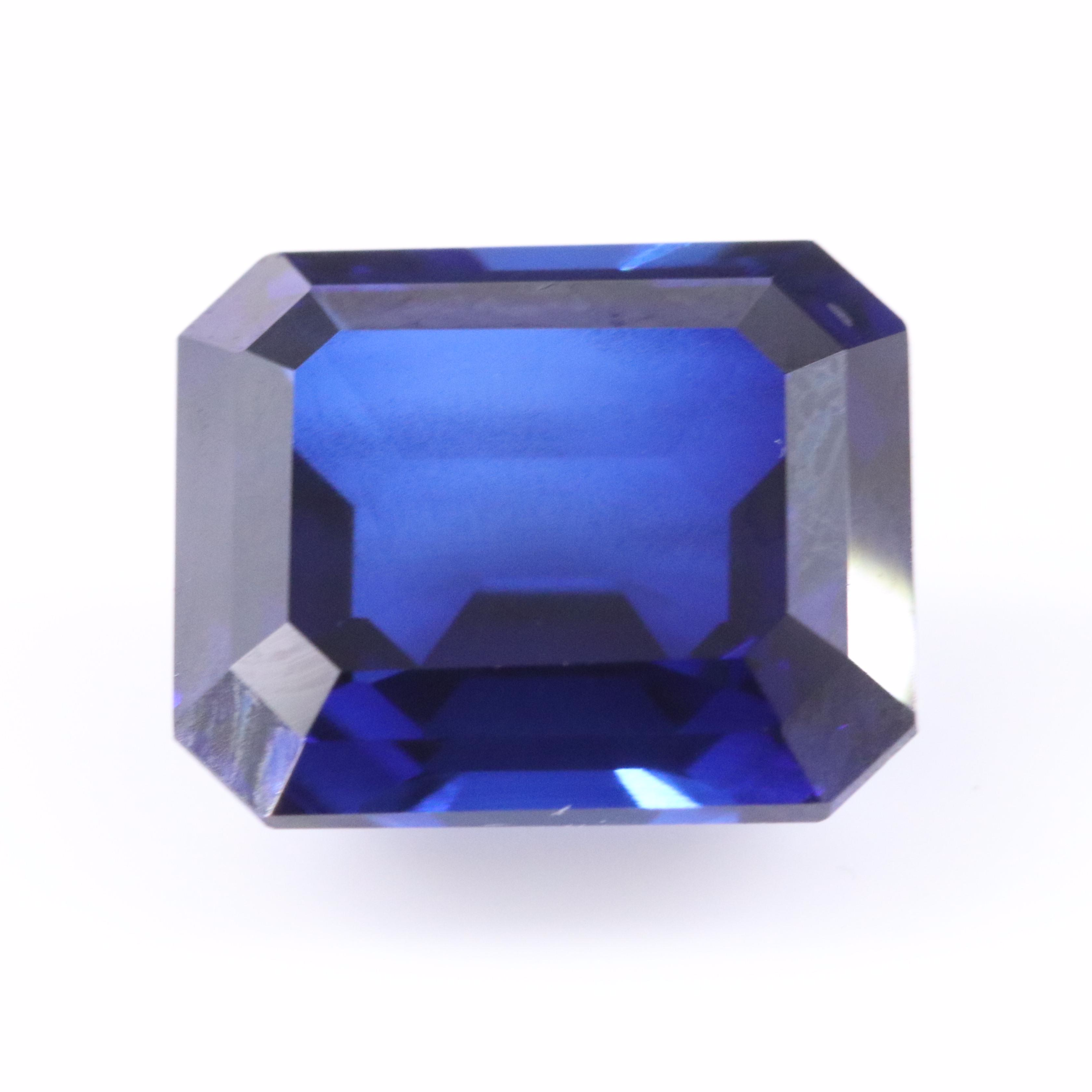 Loose 6.50 CT Lab Grown Sapphire