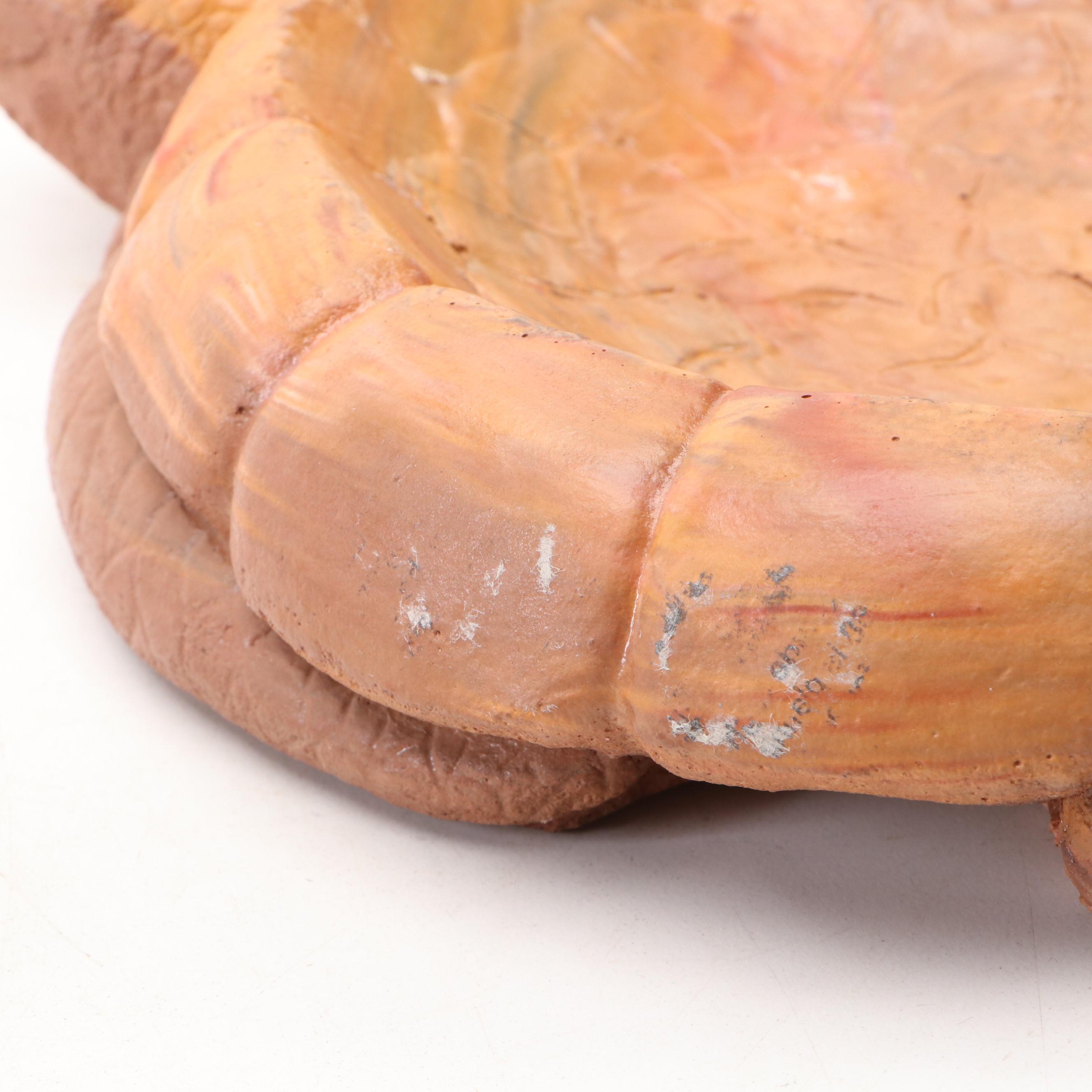 Kirk Bird Marbled Ceramic Tortoise Ashtrays