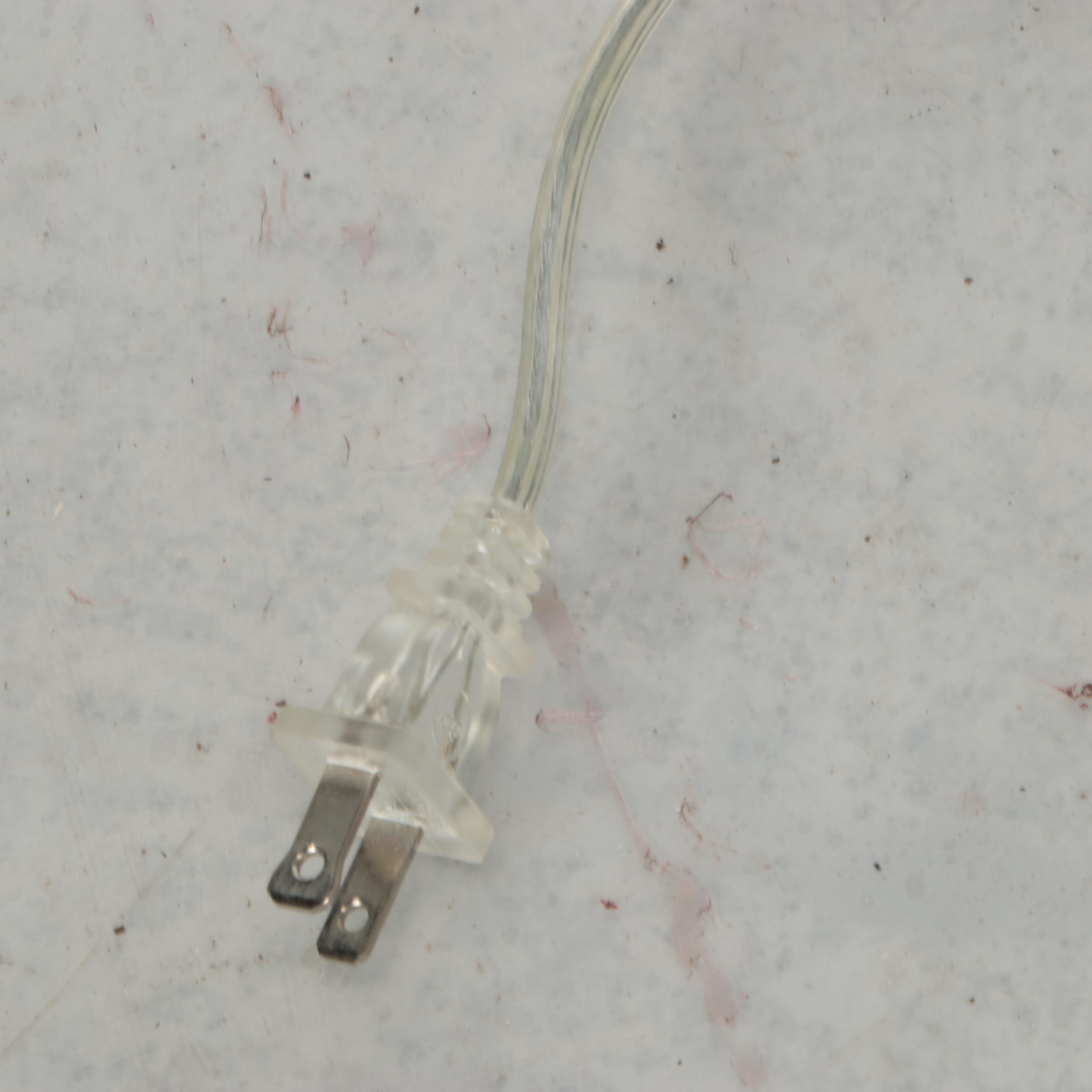 Brushed Nickel Floor Lamp Pair with Silk Shades