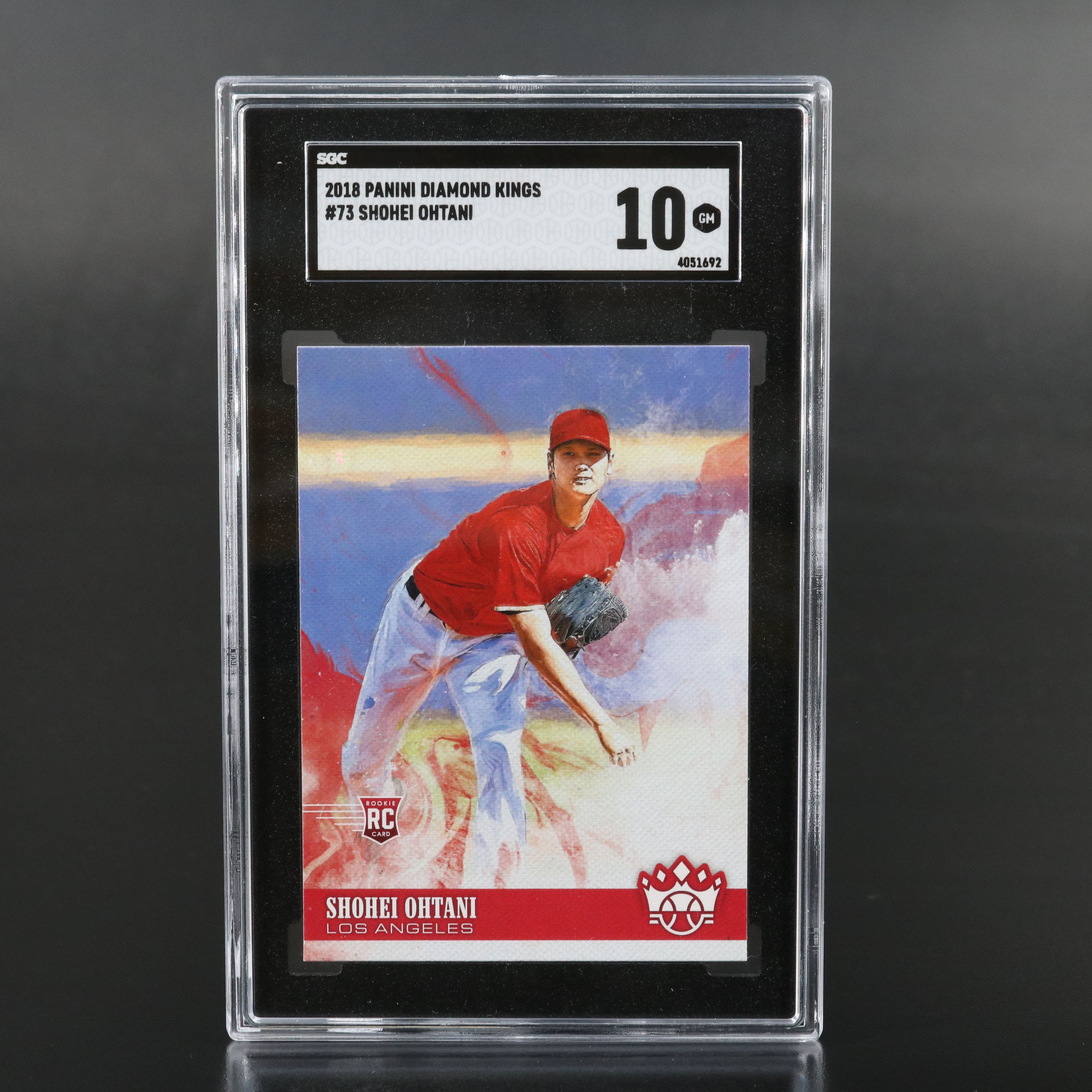 2018 Diamond Kings Shohei Ohtani Rookie Baseball Card Graded SGC 10