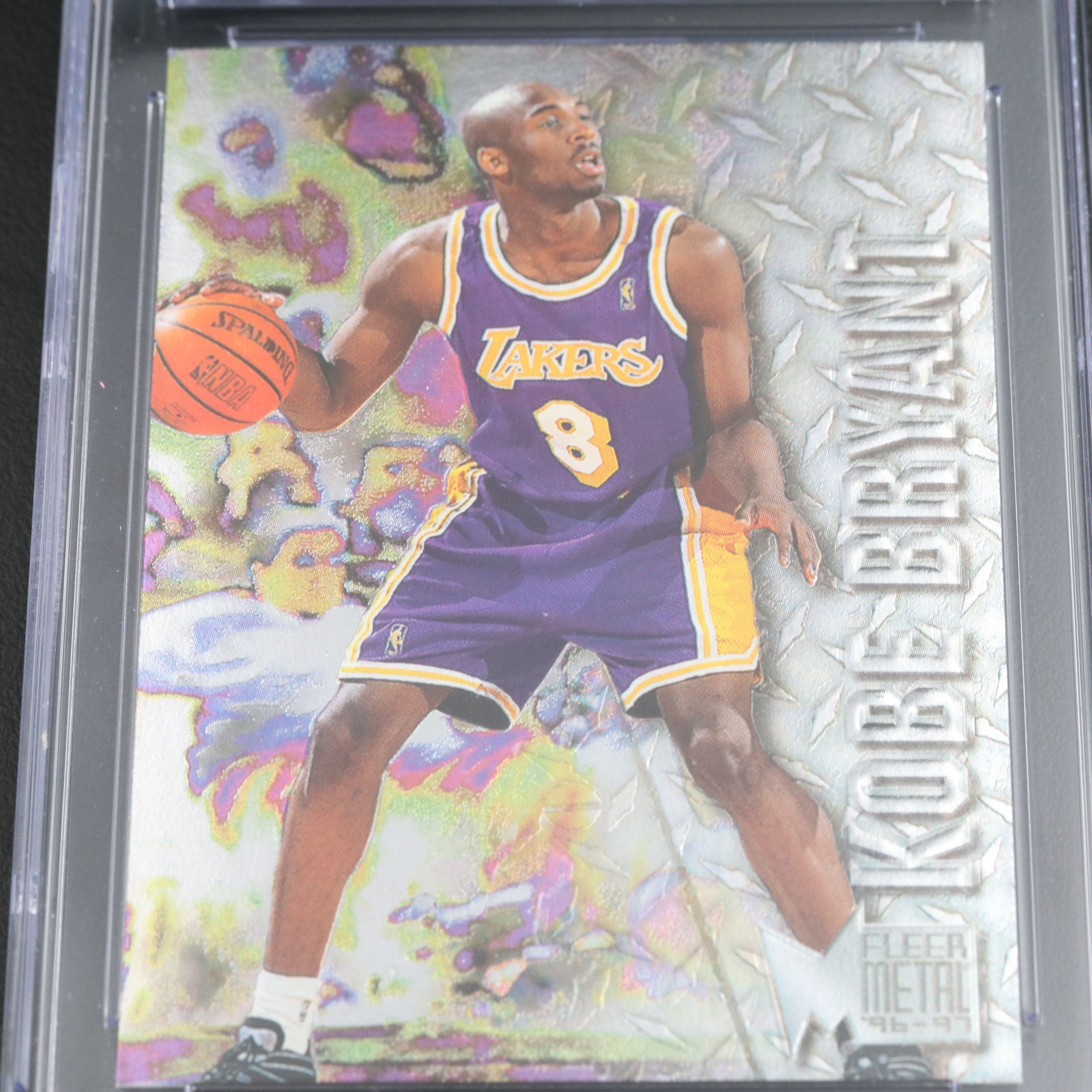1996-97 Fleer Metal Kobe Bryant Los Angeles Lakers Rookie Card Graded CGC 9