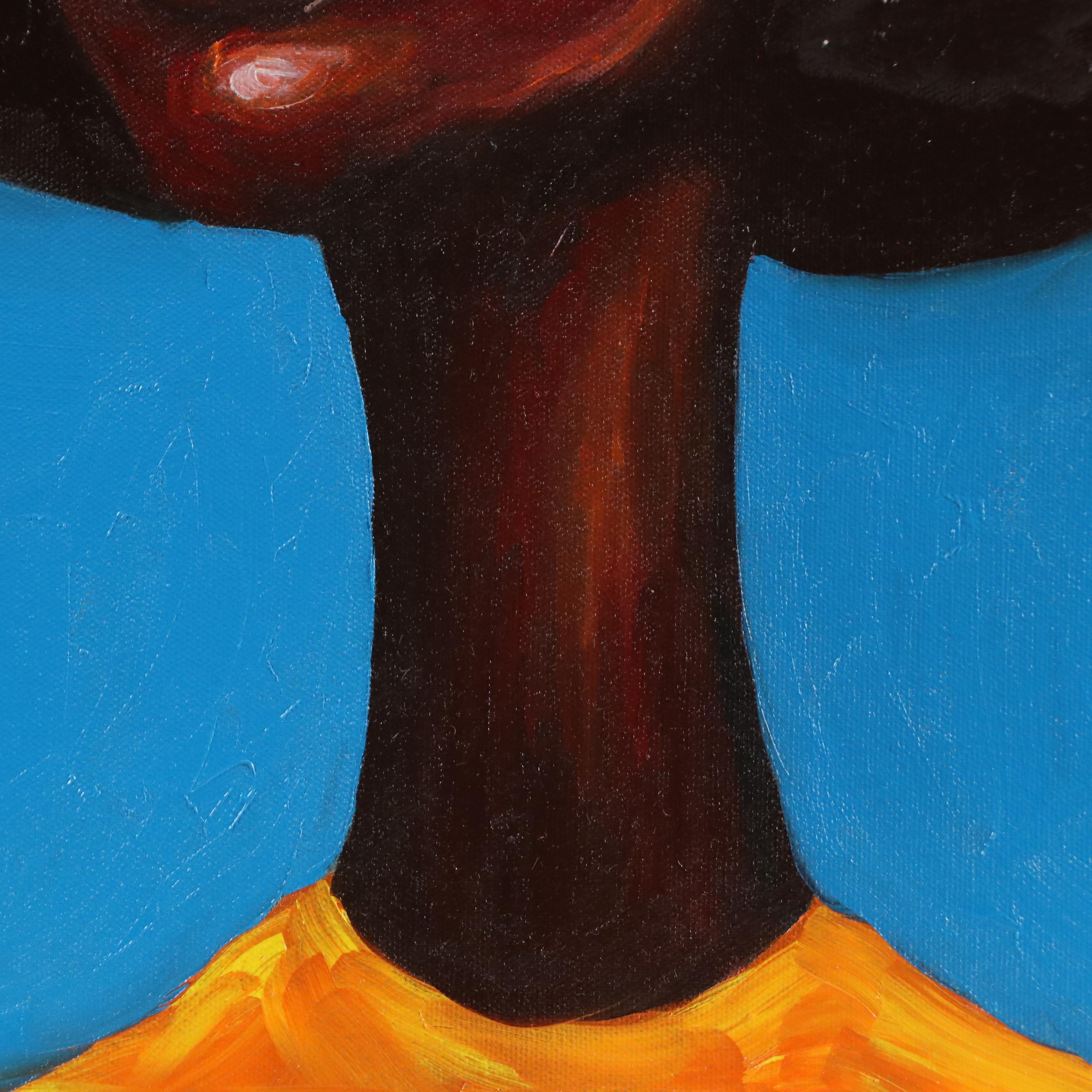 Oluwakemi Omowaire Portrait Oil Painting "Lady Rose," 21st Century