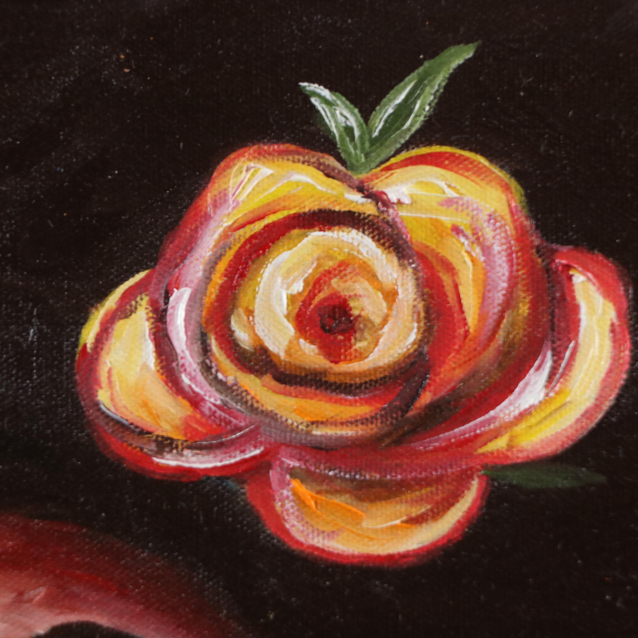 Oluwakemi Omowaire Portrait Oil Painting "Lady Rose," 21st Century