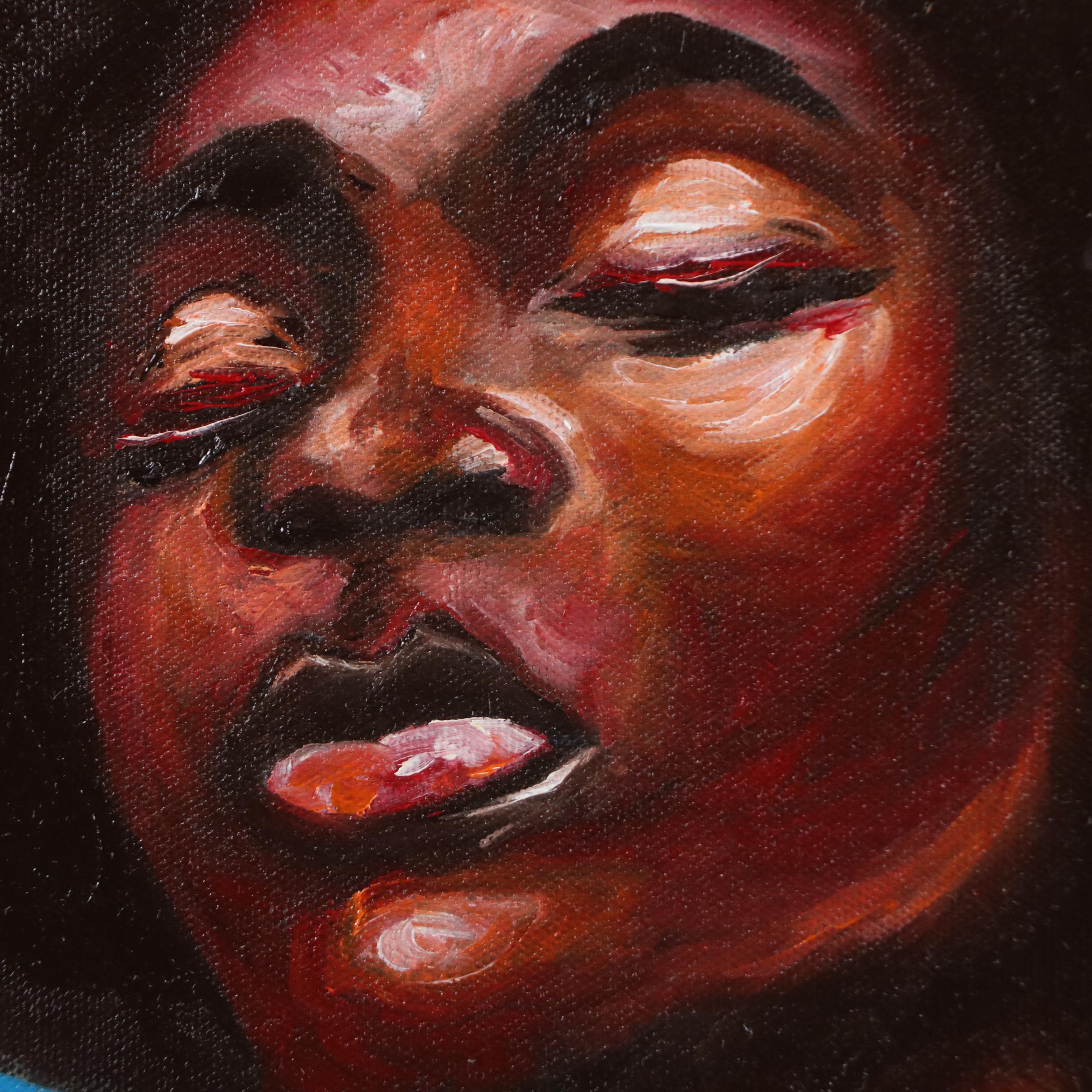 Oluwakemi Omowaire Portrait Oil Painting "Lady Rose," 21st Century