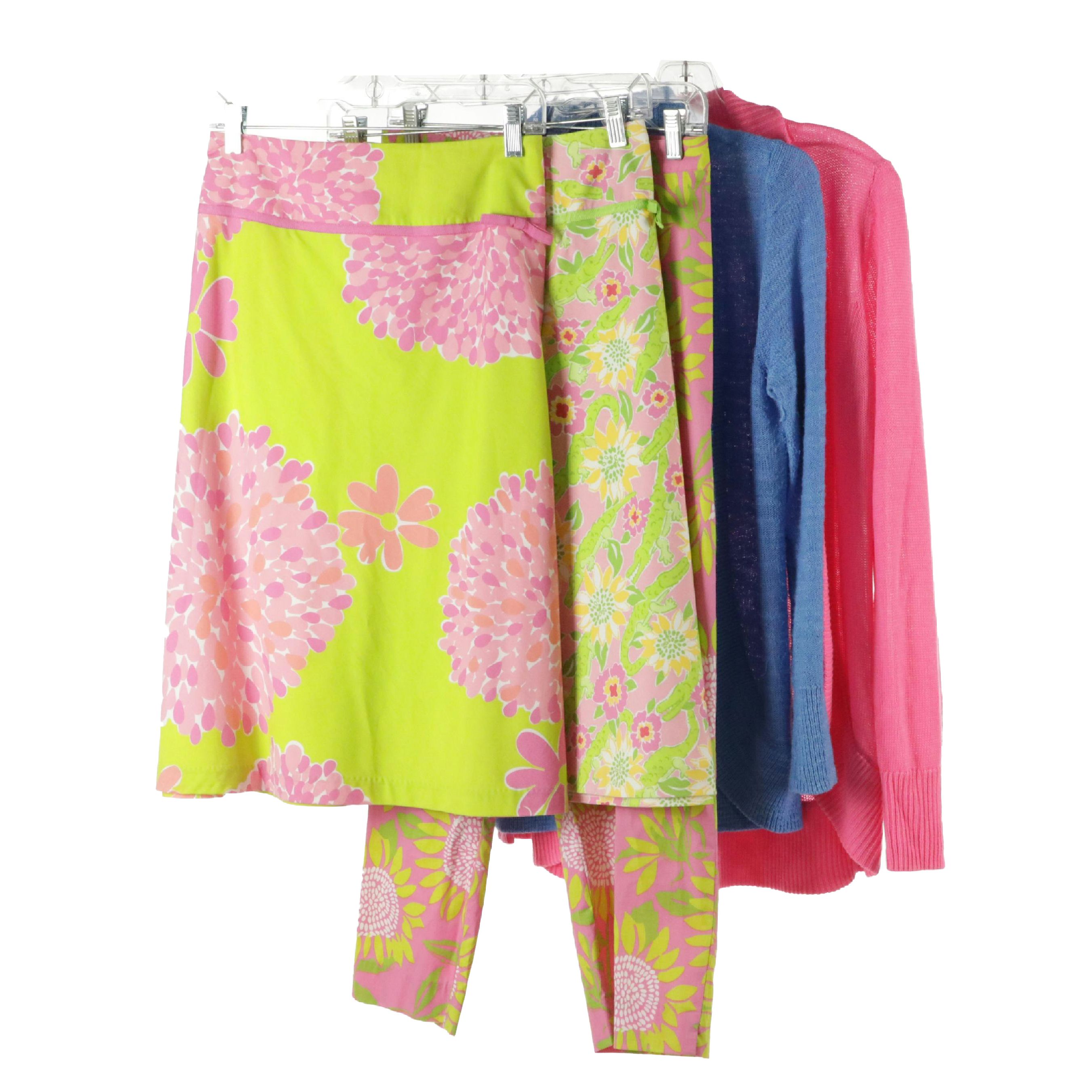Lilly Pulitzer Lilly Capris, Amalie Cardigan Sweaters and Printed A-Line Skirts