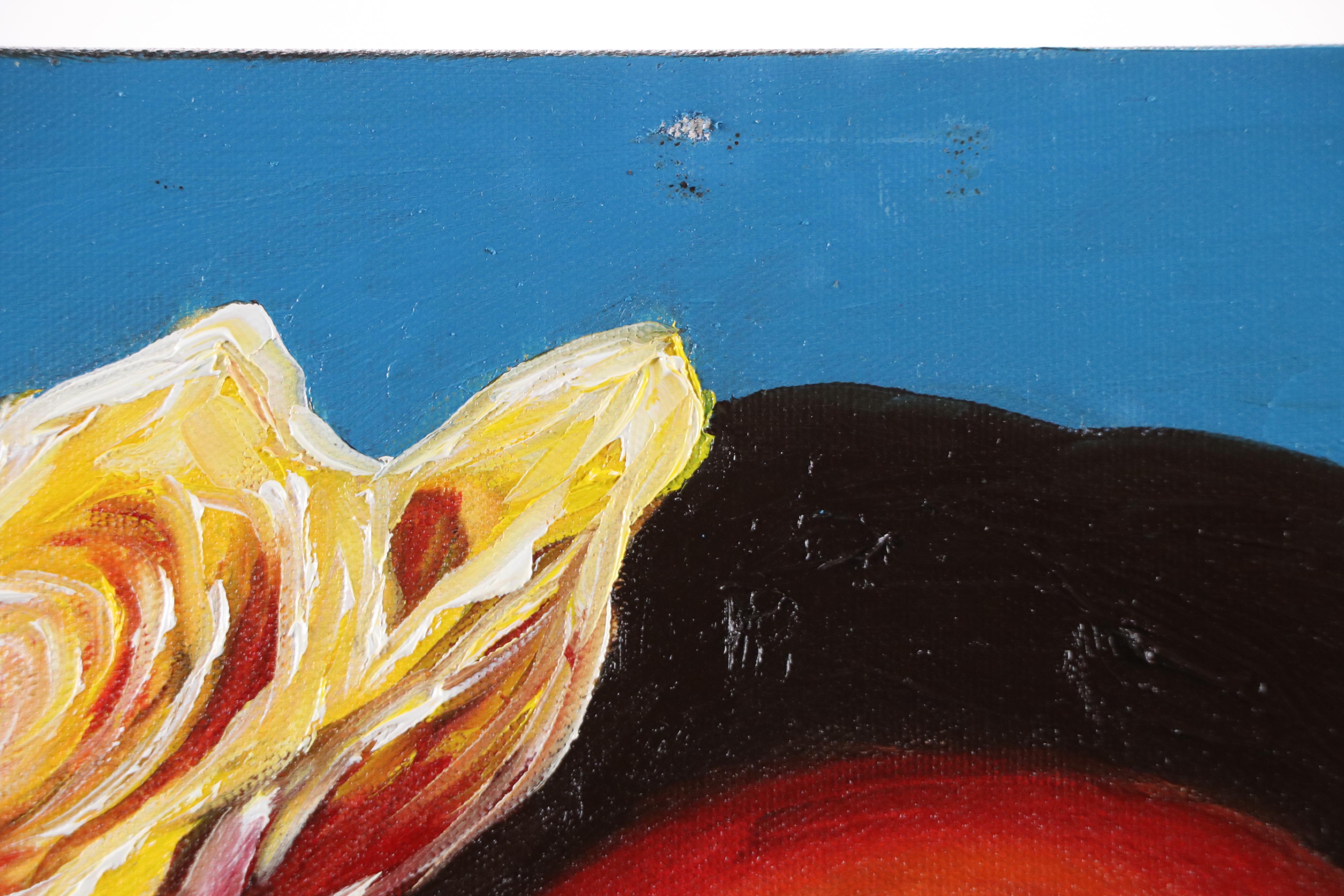 Oluwakemi Omowaire Portrait Oil Painting of Woman Laughing, 21st Century