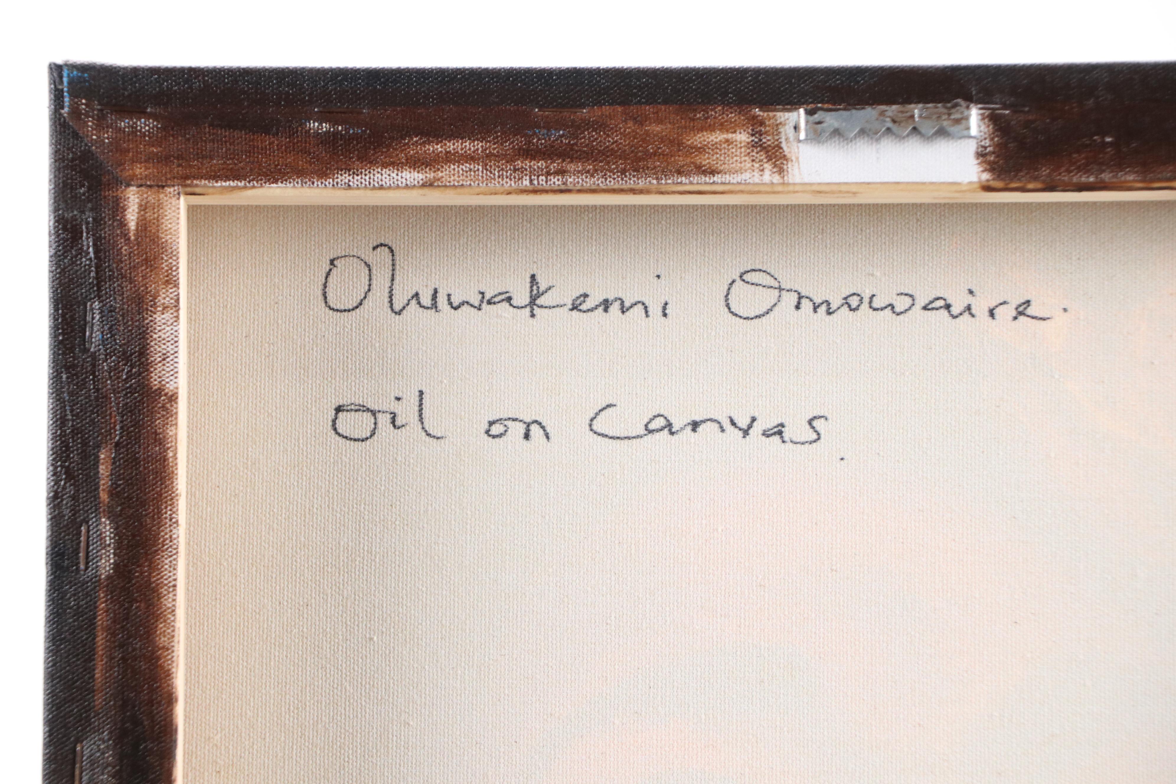 Oluwakemi Omowaire Portrait Oil Painting of Woman Laughing, 21st Century