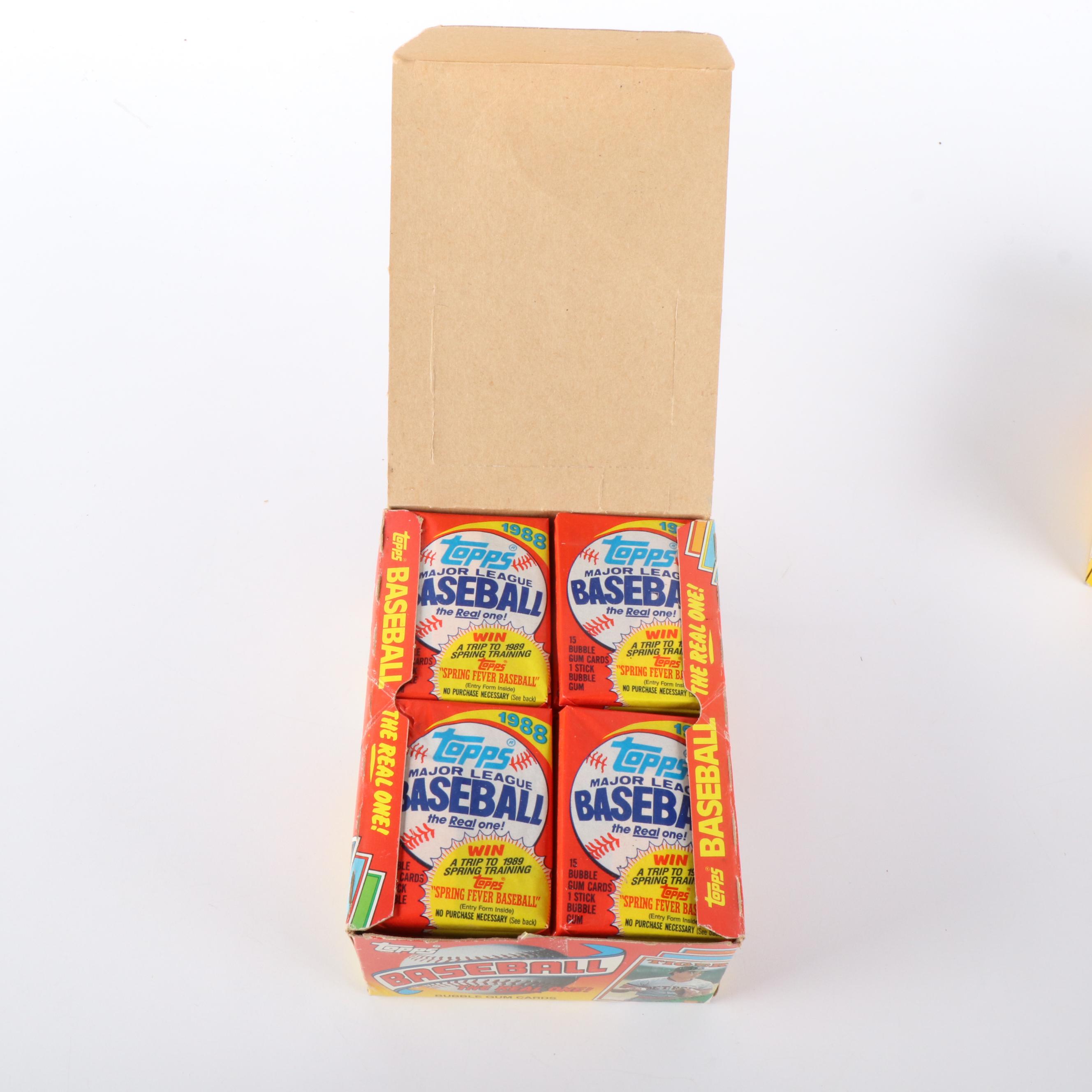 Topps, Stadium Club, and More Sealed Baseball Card Wax Packs with Original Boxes