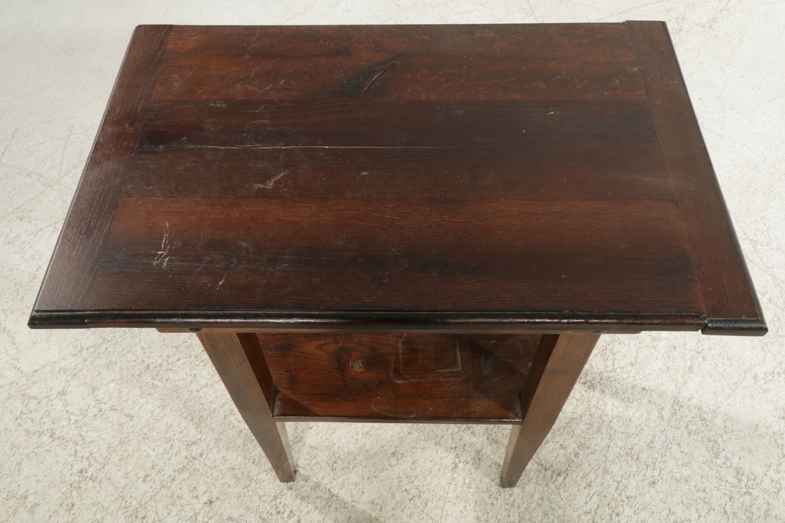 Craftsman Style Oak Side Table, Late 20th Century