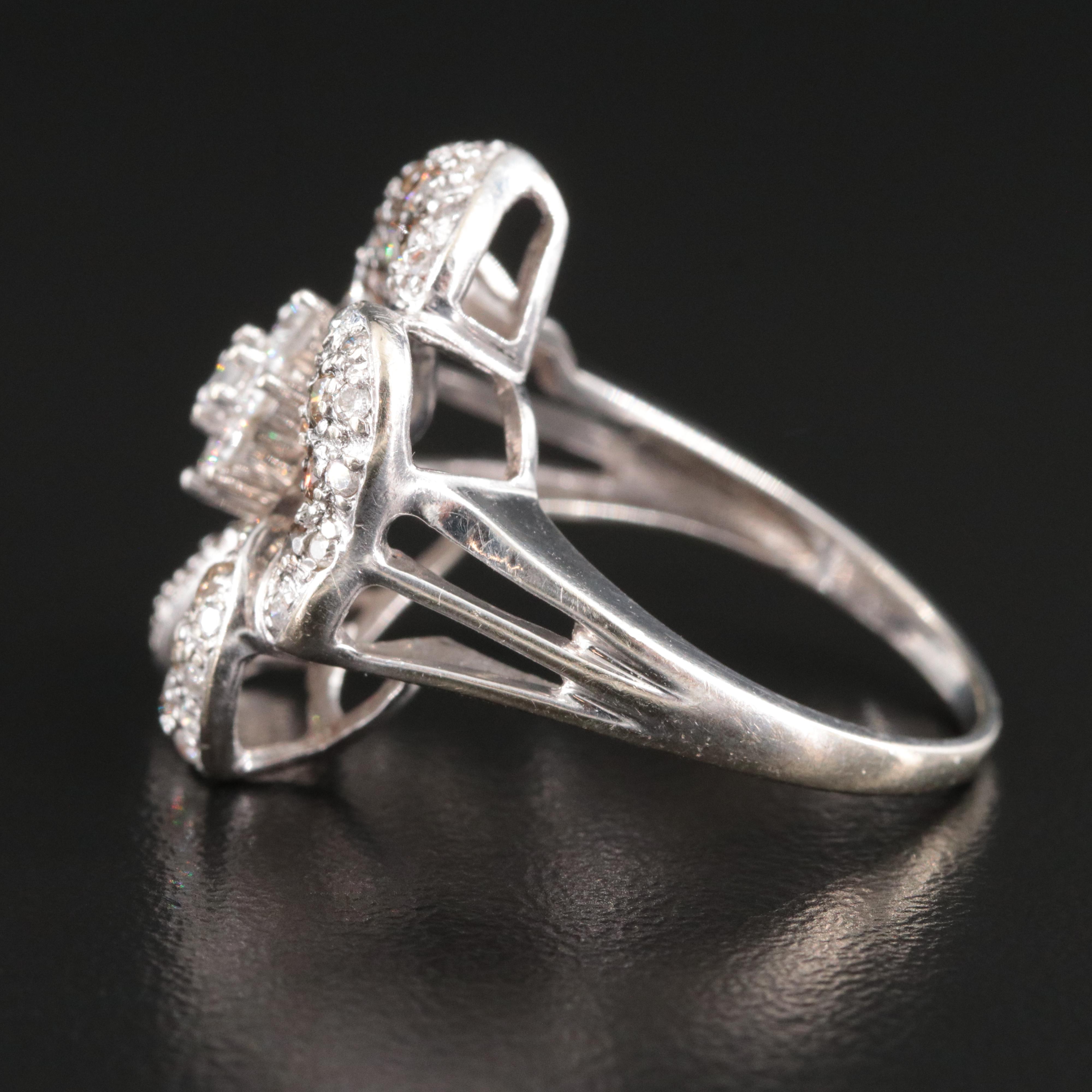 14K1.32 CTW Diamond Flower Ring