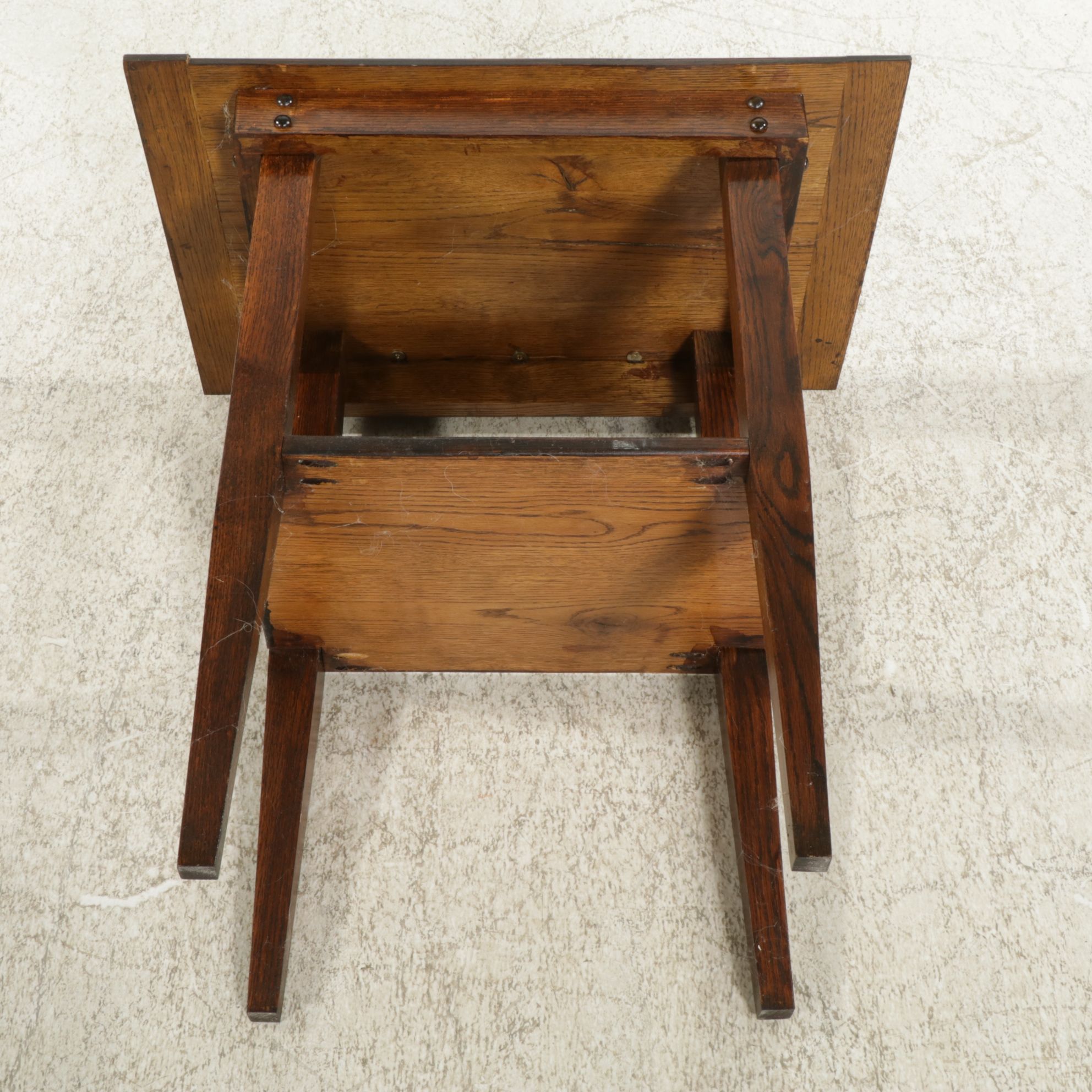 Craftsman Style Oak Side Table, Late 20th Century