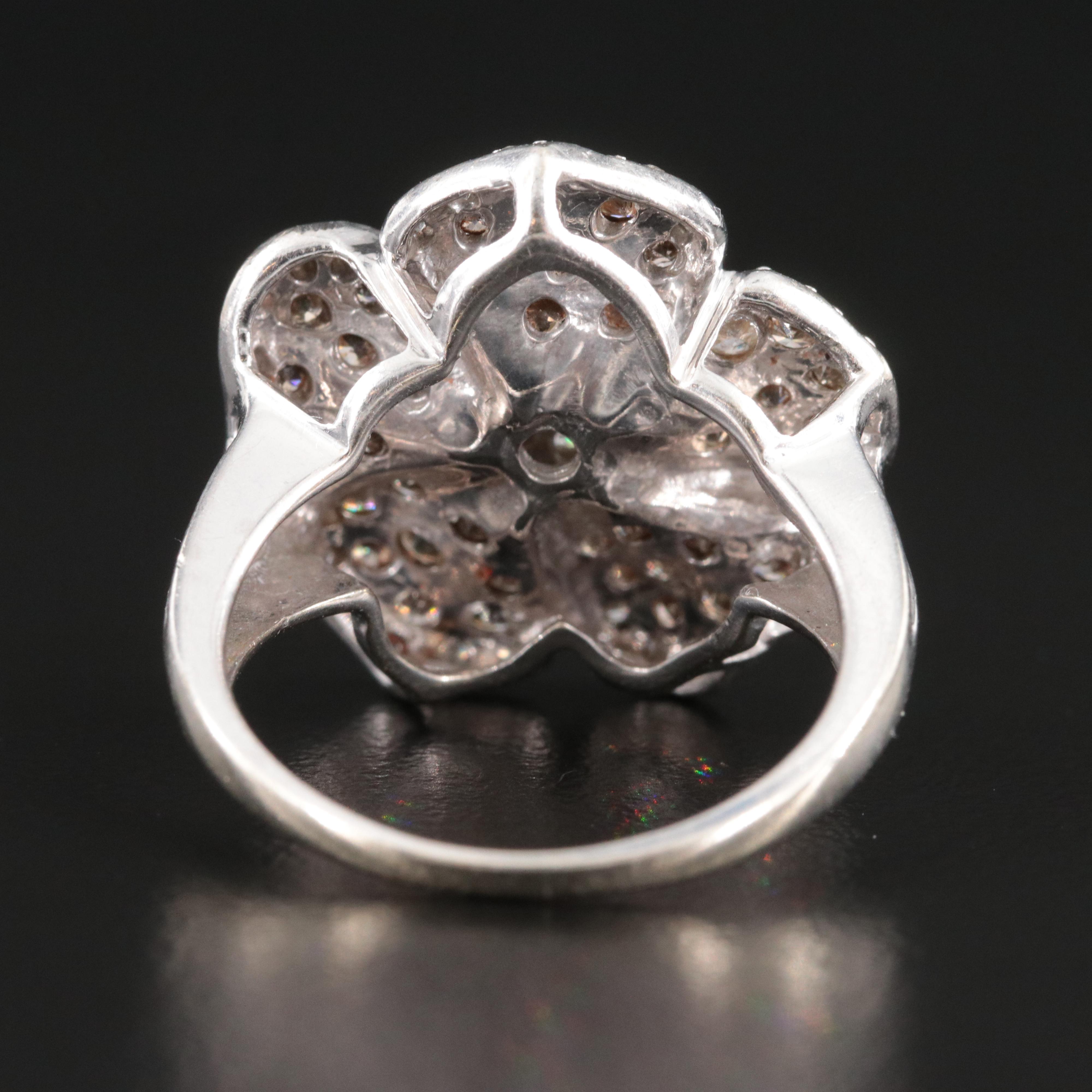 14K1.32 CTW Diamond Flower Ring