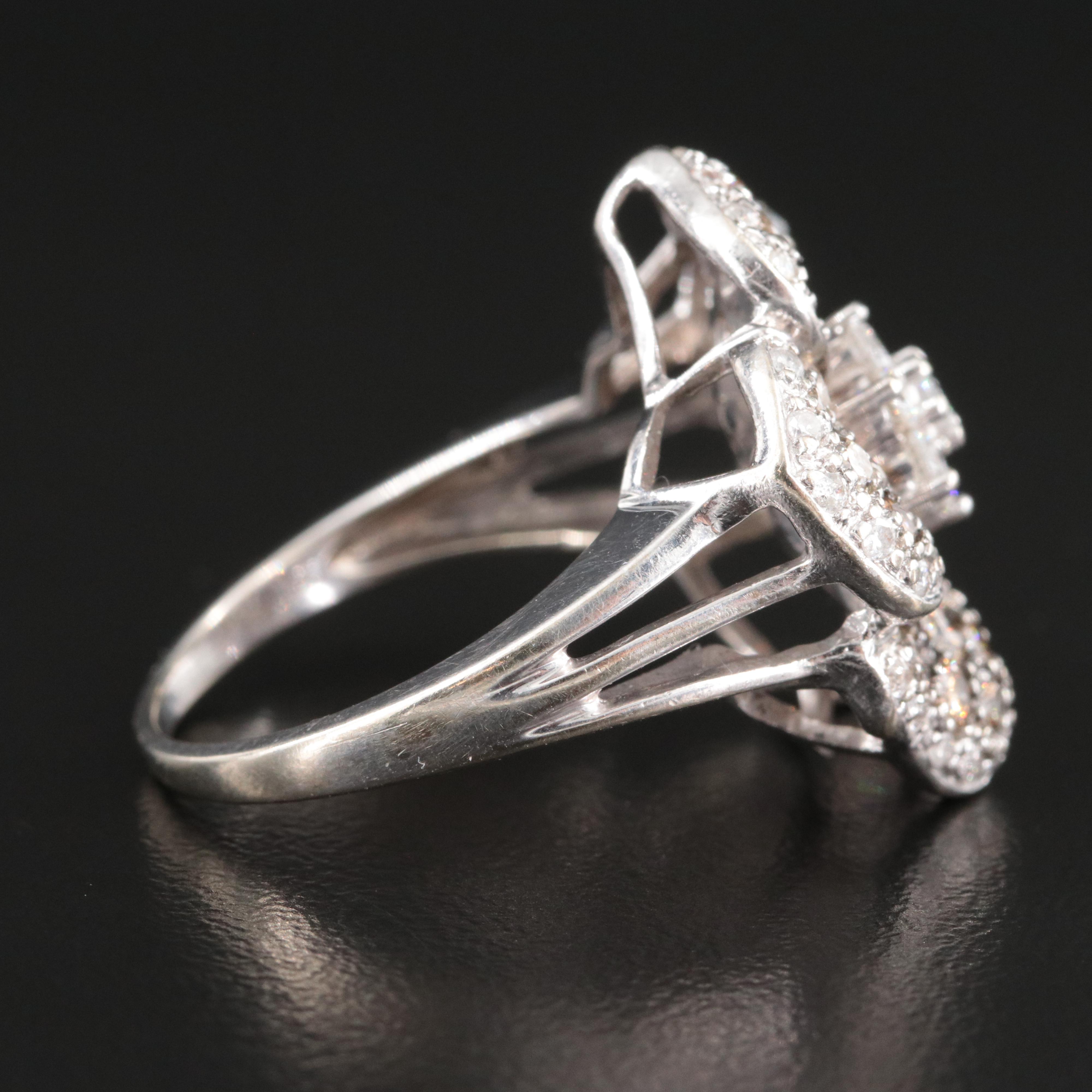 14K1.32 CTW Diamond Flower Ring