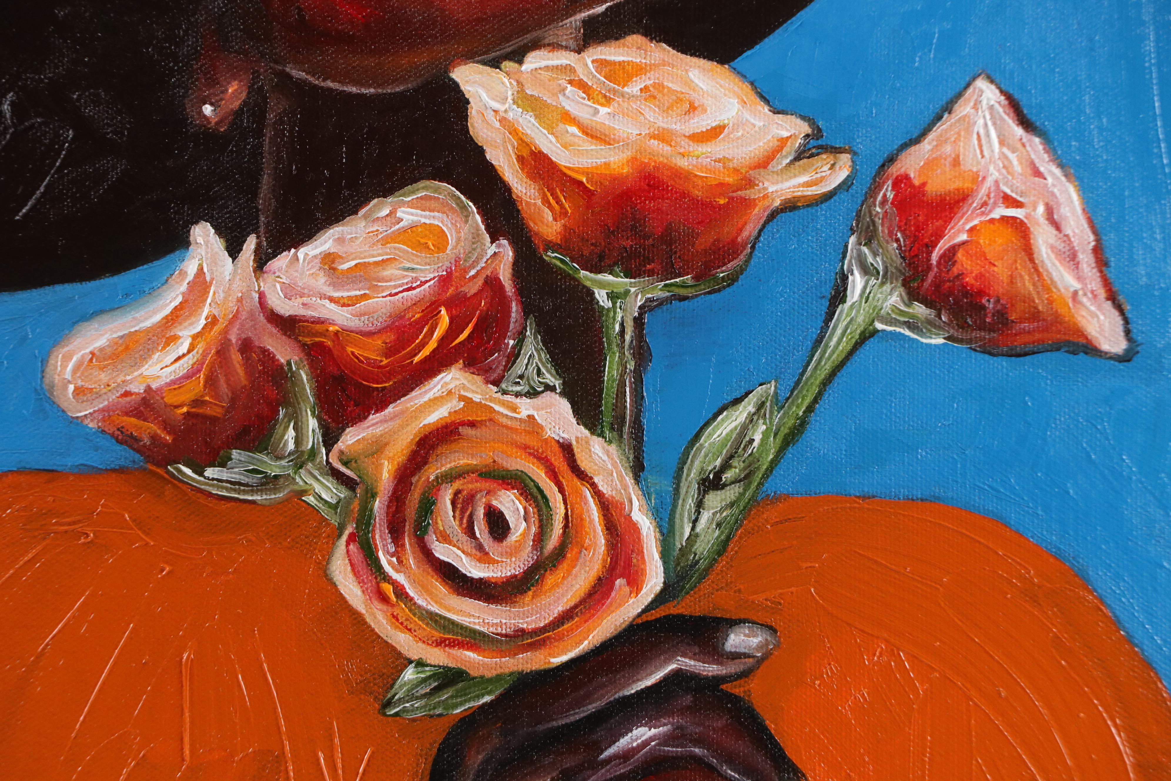 Oluwakemi Omowaire Portrait Oil Painting "Ayo Mi Kun," 21st Century