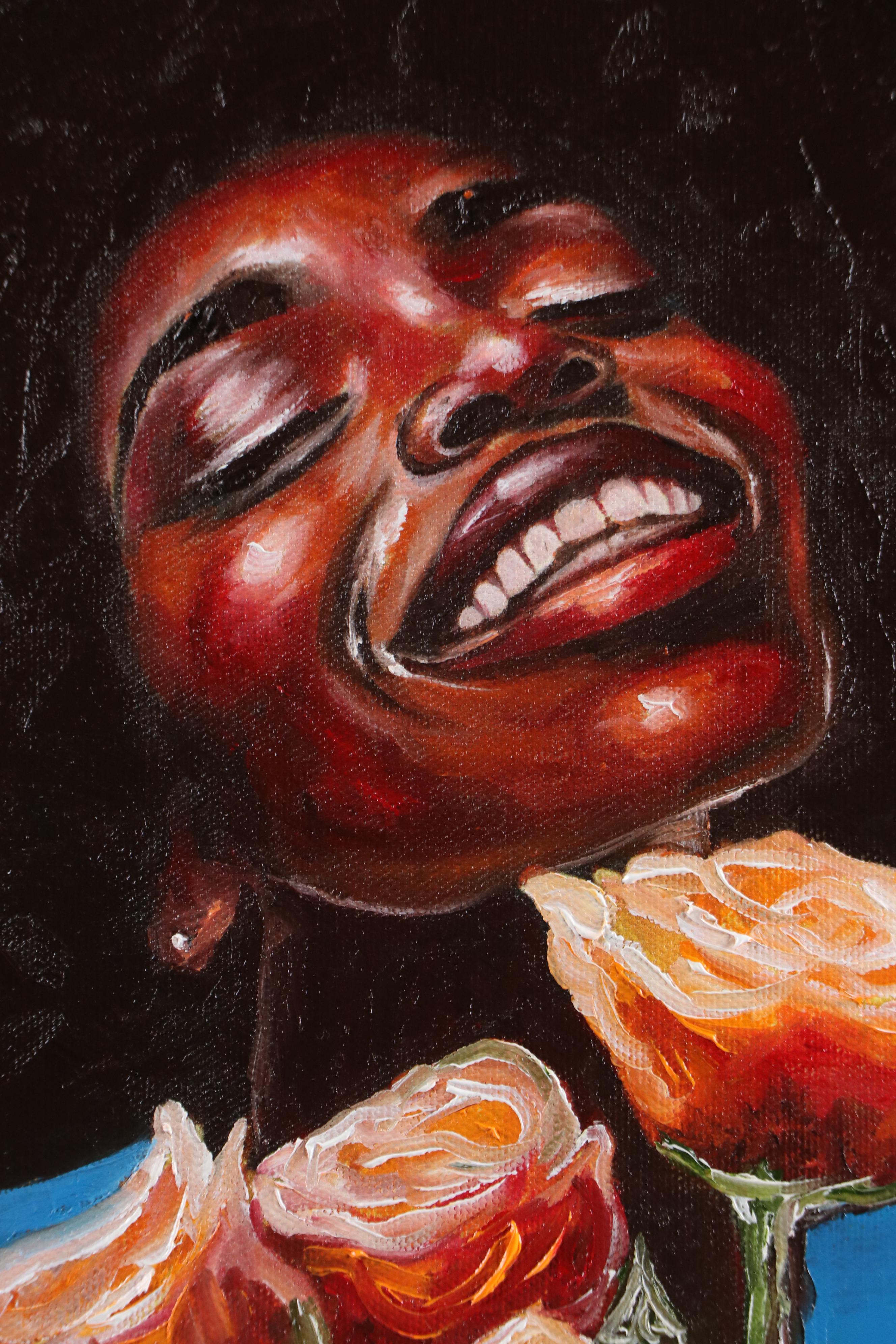 Oluwakemi Omowaire Portrait Oil Painting "Ayo Mi Kun," 21st Century