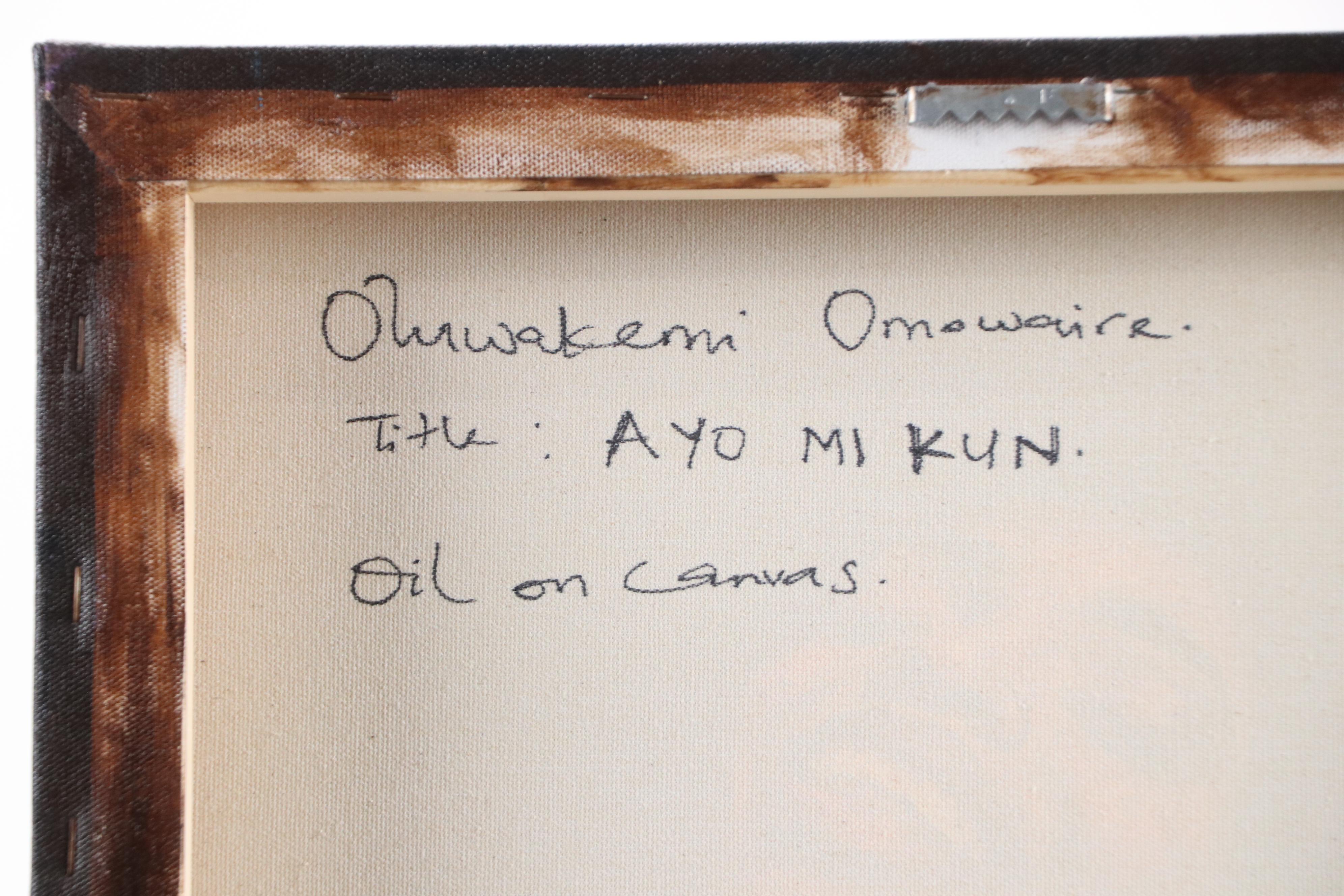 Oluwakemi Omowaire Portrait Oil Painting "Ayo Mi Kun," 21st Century