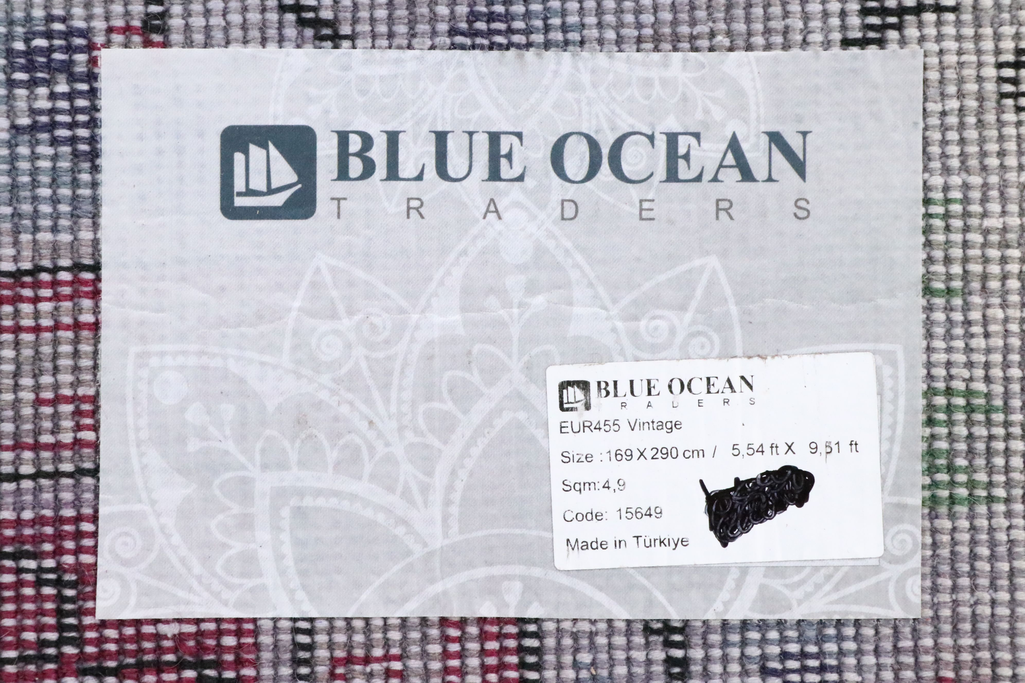 5'6 x 9'4 Hand-Knotted Distressed Turkish Oushak Area Rug