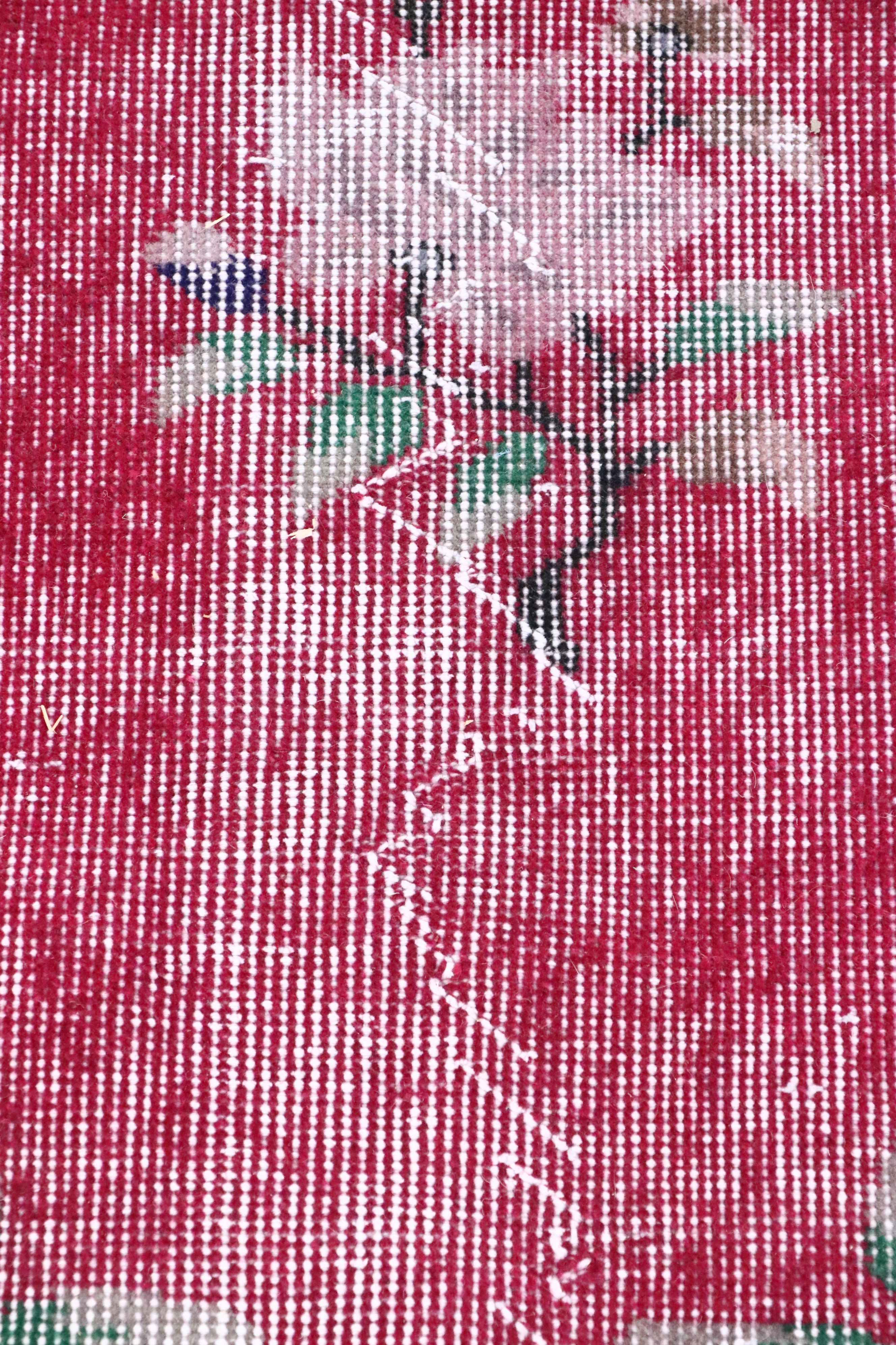 5'6 x 9'4 Hand-Knotted Distressed Turkish Oushak Area Rug