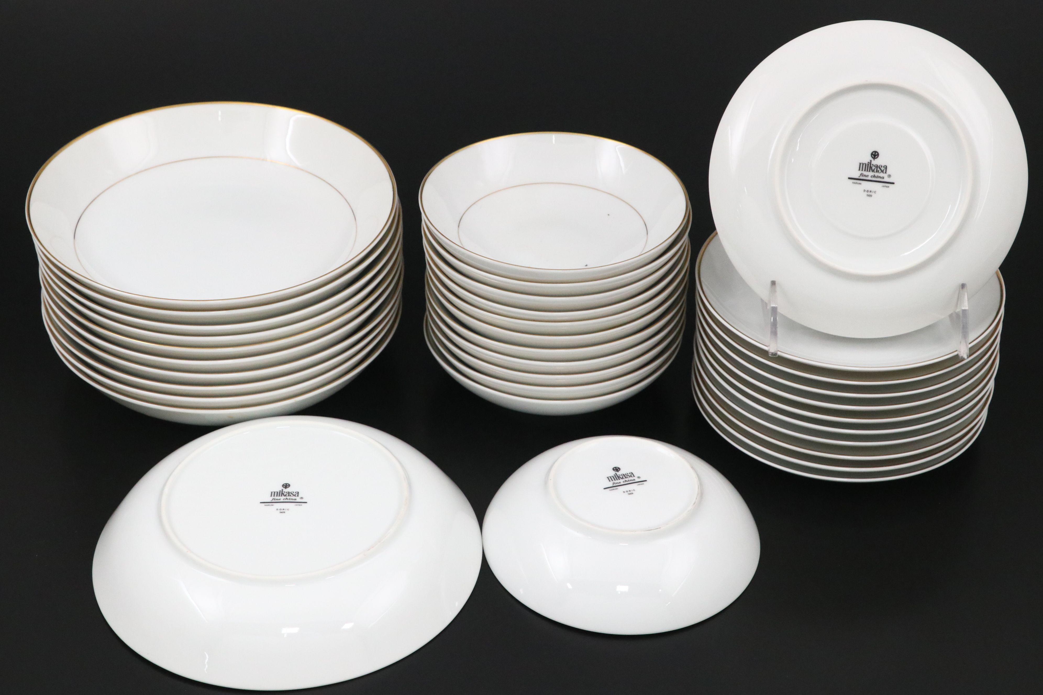 Mikasa "Doric" Gilt Trim Ceramic Dinnerware