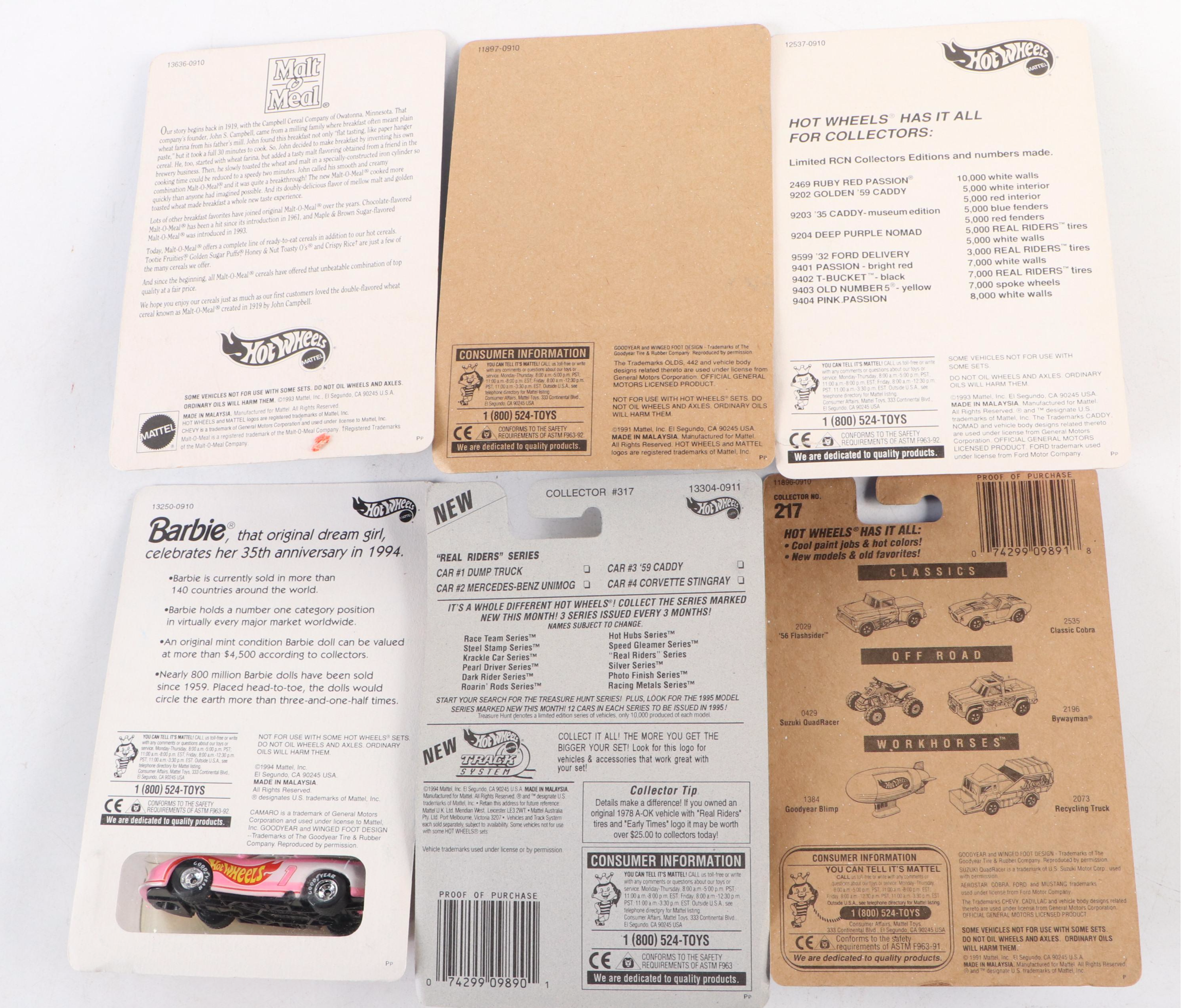 Hot Wheels Limited Edition "Pink Passion," "1970 Olds 442" and More Cars, 1990s