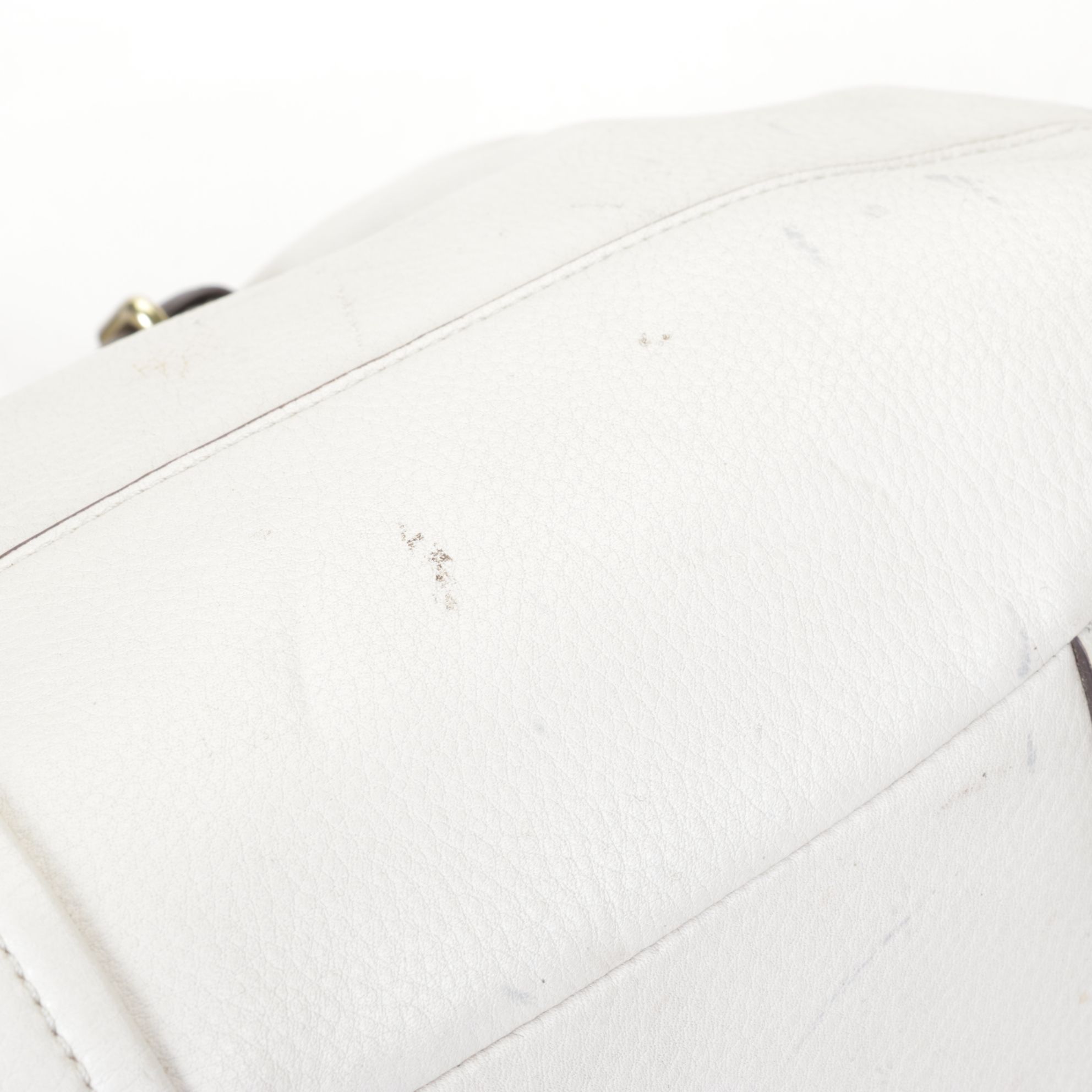 Coach Chelsea Jayden Carry-All Satchel in Pebbled Ivory and Brown Leather