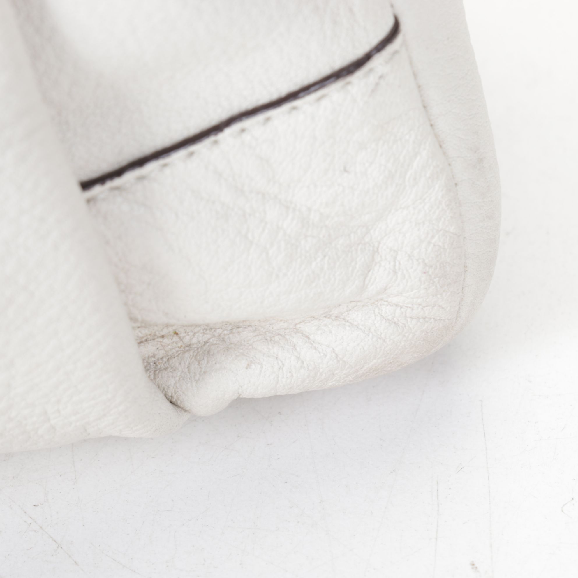 Coach Chelsea Jayden Carry-All Satchel in Pebbled Ivory and Brown Leather