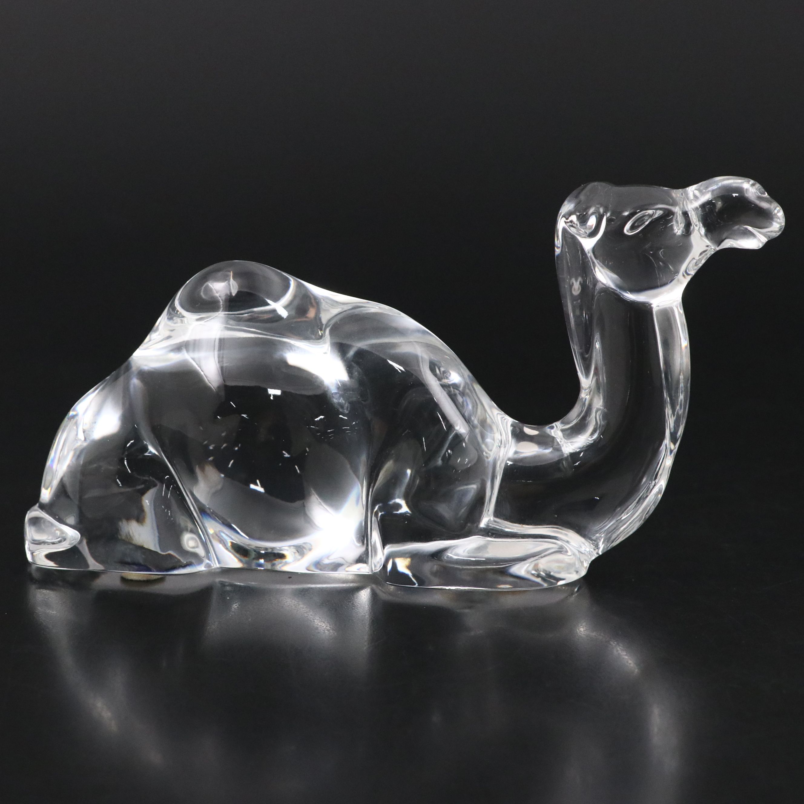 Baccarat "Lying Camel" Crystal Figurine