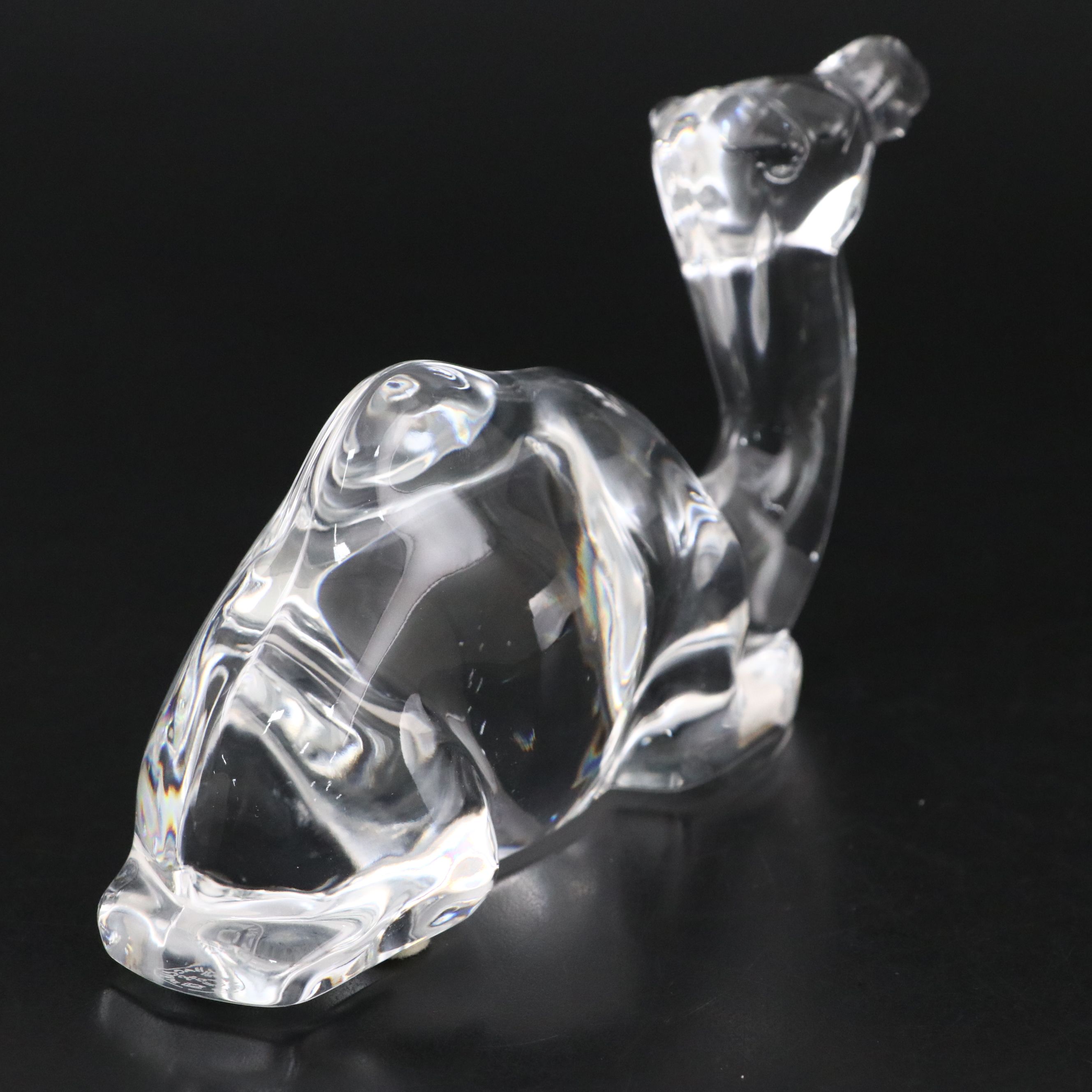 Baccarat "Lying Camel" Crystal Figurine