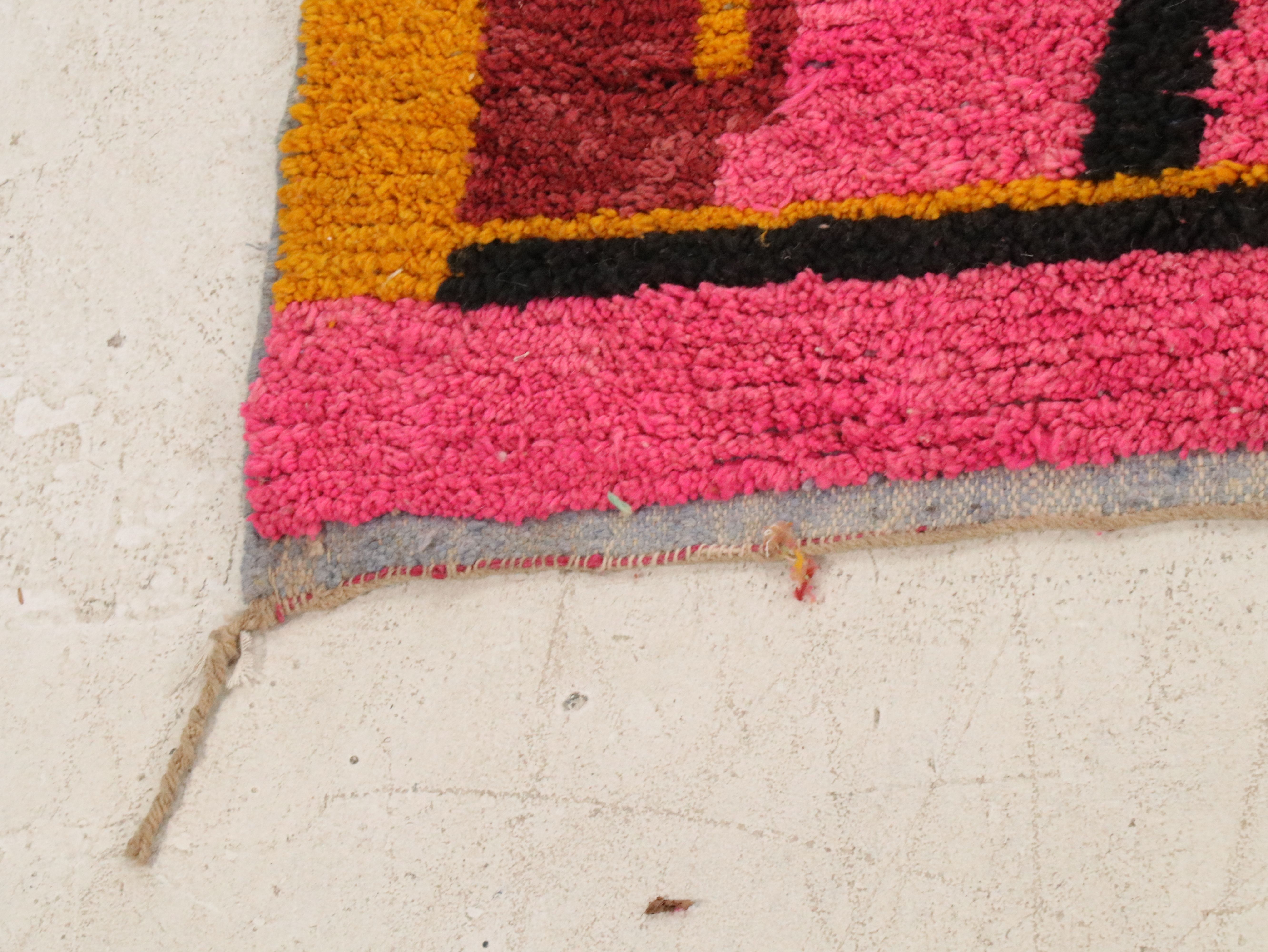 9'6 x 13'2 Hand-Knotted Moroccan Boujaad Room-Sized Rug