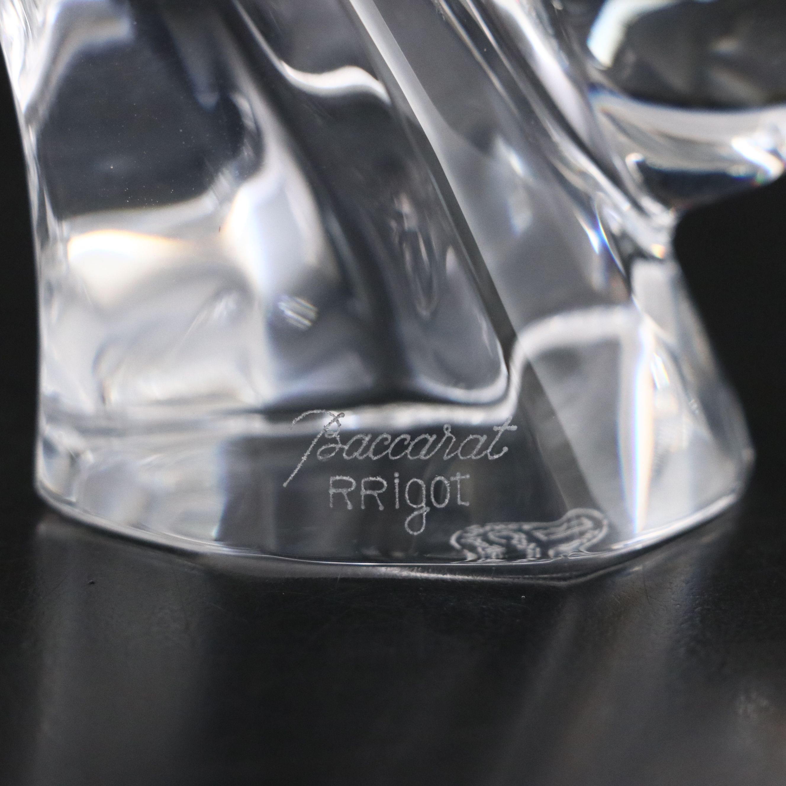 Robert Rigot for Baccarat "Koala in Palm Tree" Crystal Figurine