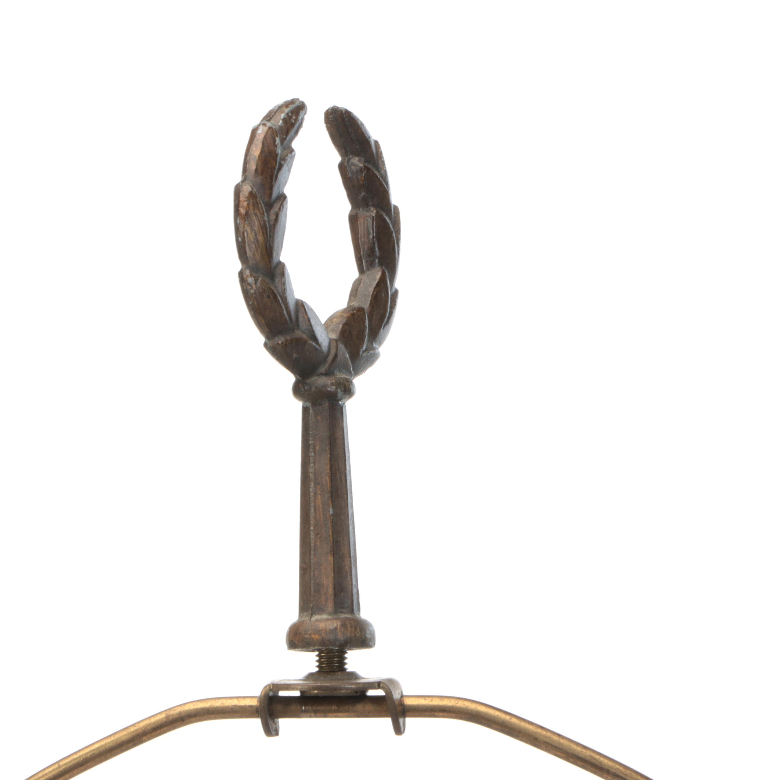 French Black Porcelain Oil Lamp Style Table Lamp