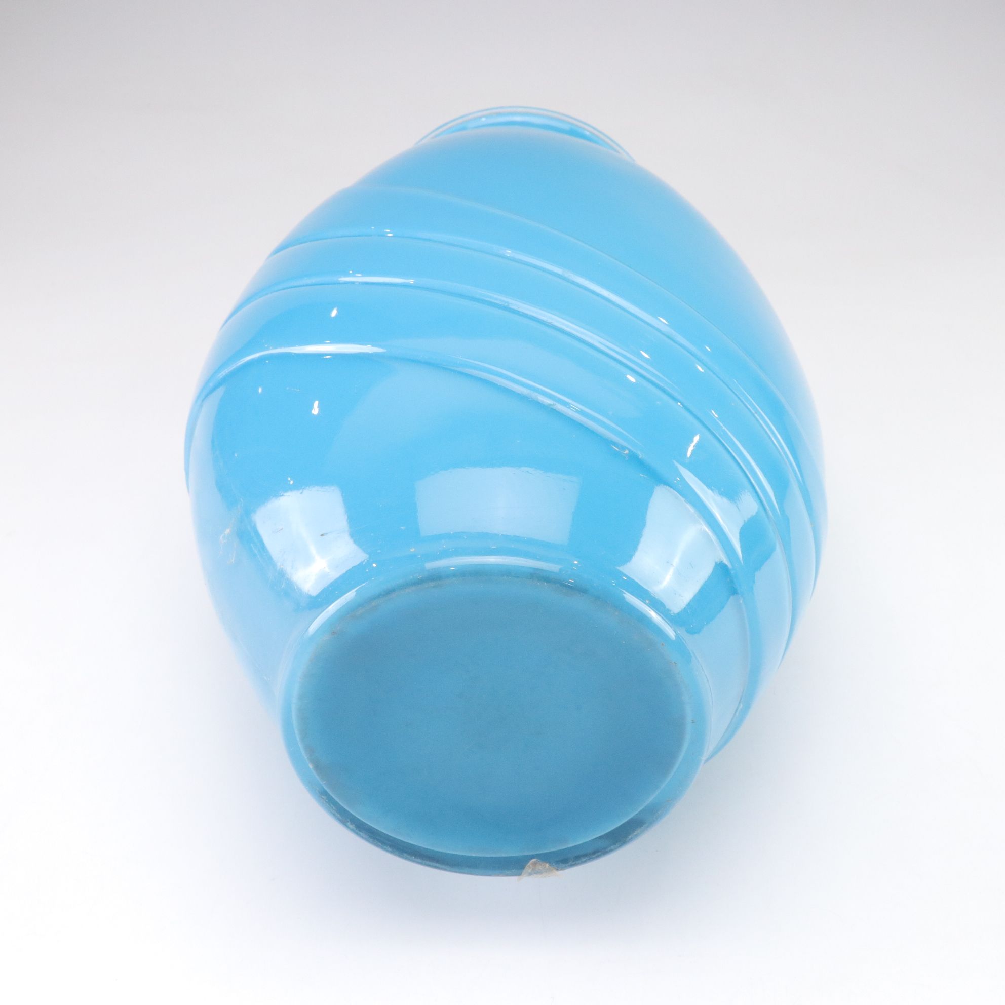 Anchor Hocking Deco Revival Cerulean Draped Glass Vase