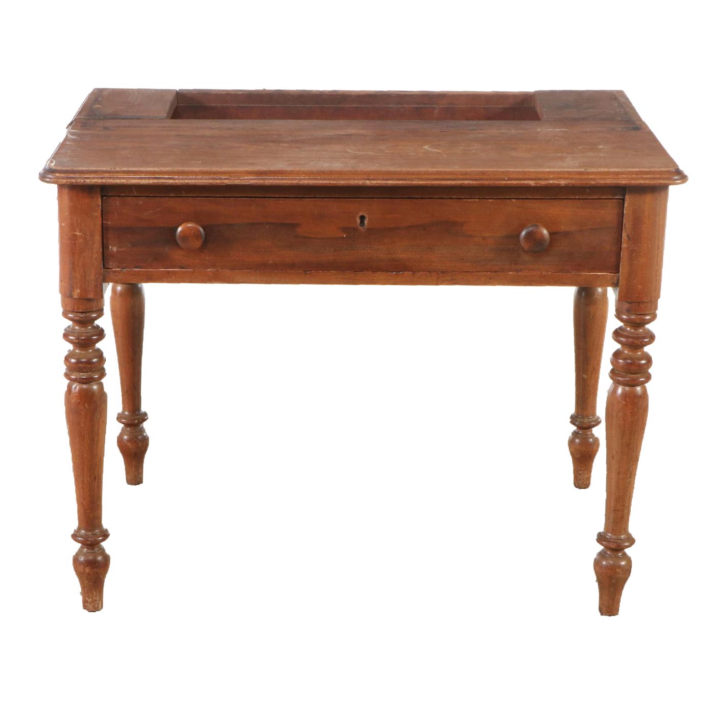 American Country Sheraton Style Oak Desk, Late 19th/Early 20th Century