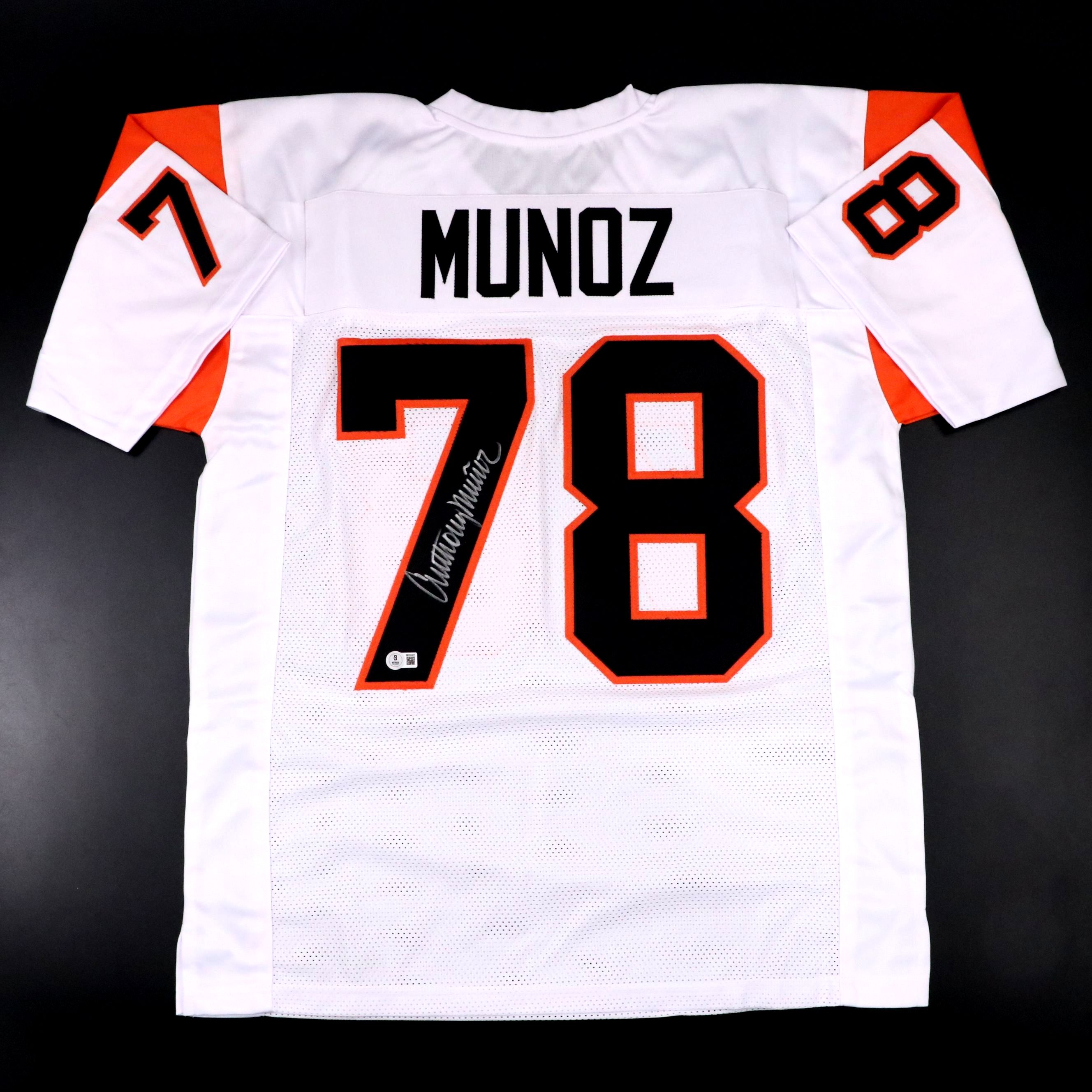 Anthony Muñoz Signed Cincinnati Bengals Football Jersey, Beckett