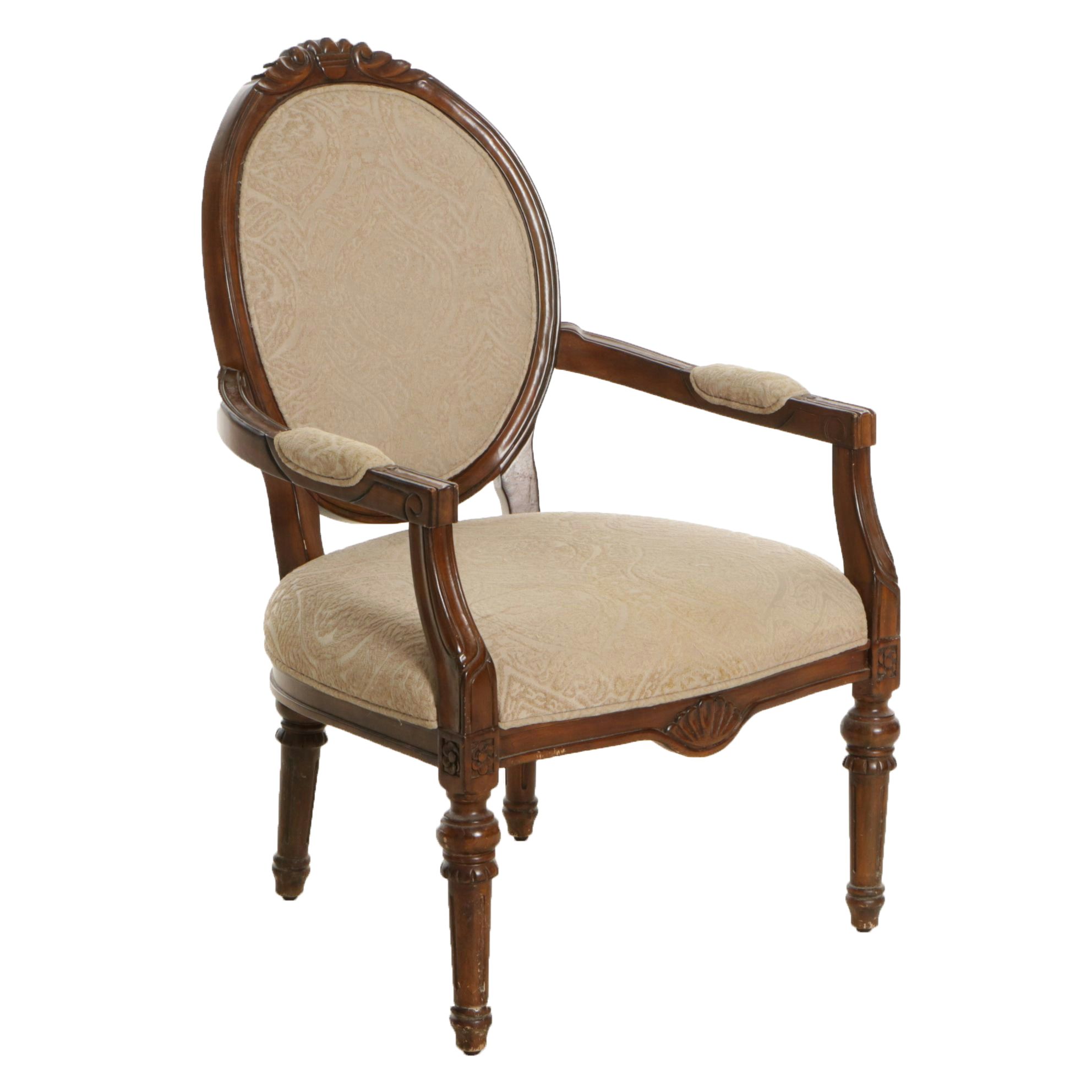 Louis XVI Style Oval Back Armchair