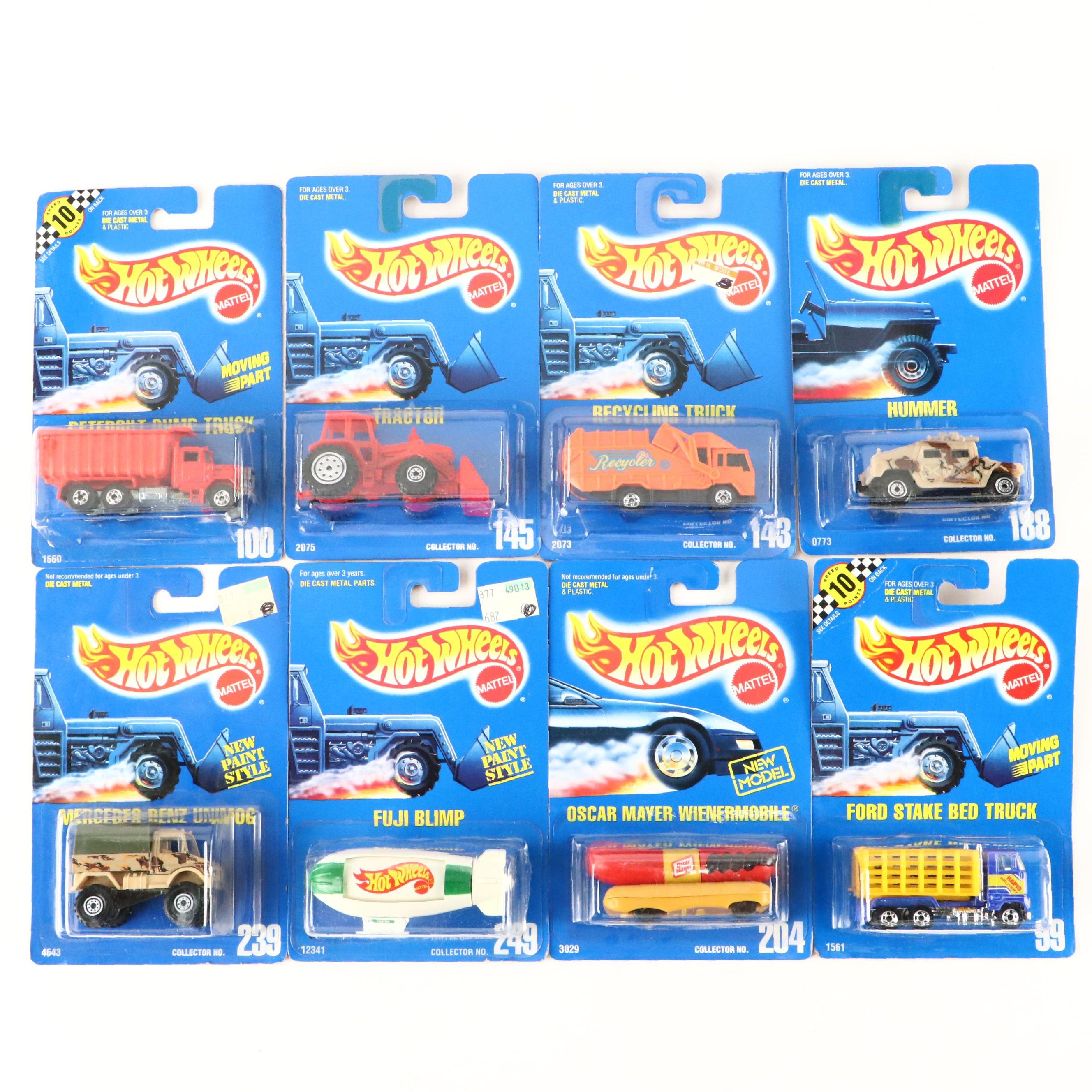 Hot Wheels "Peterbilt Dump Truck," "Hummer" and More Toy Cars, 1990–1991