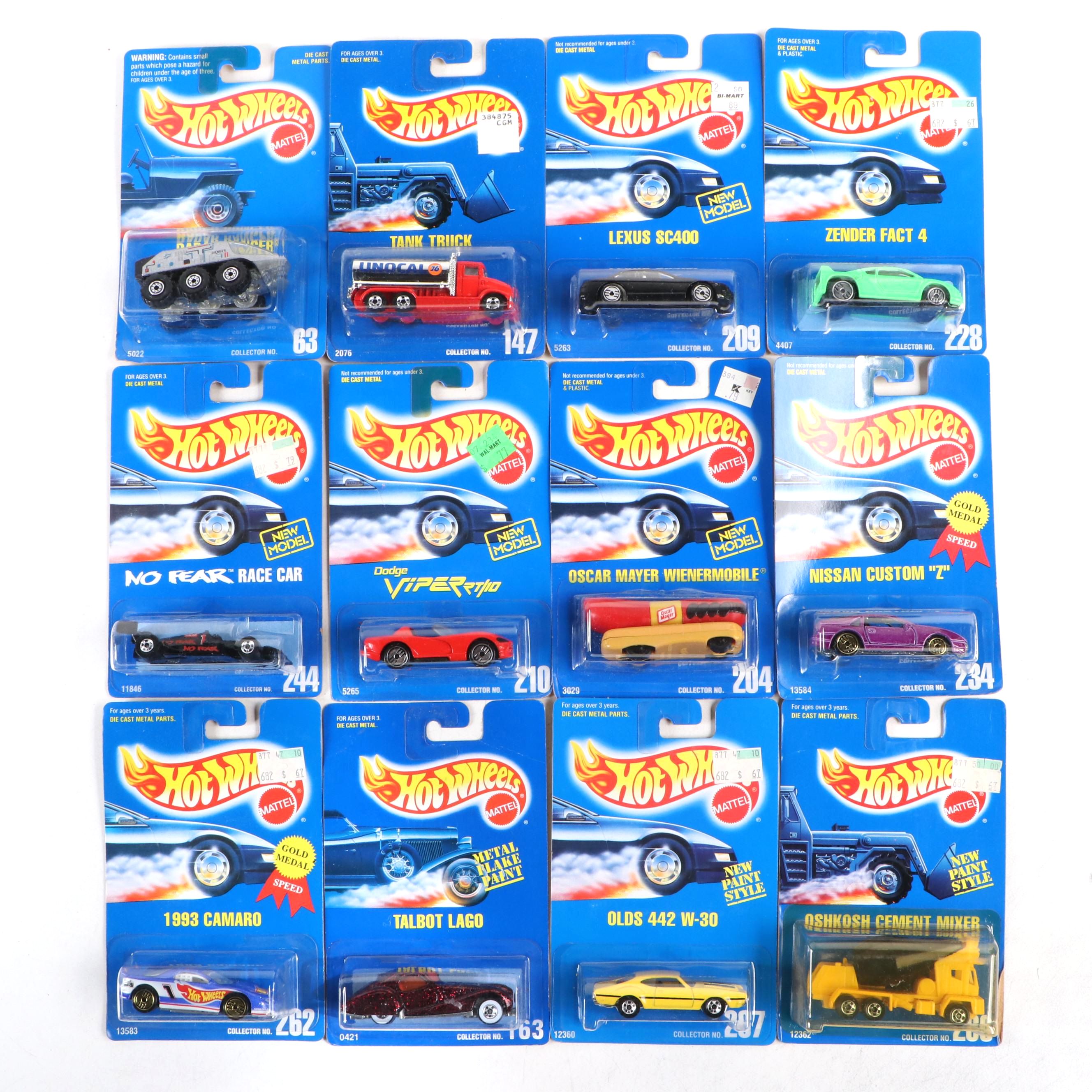 Hot Wheels "Olds 442 W-30," "Radar Ranger" and More Blue Back Toy Cars, 1991