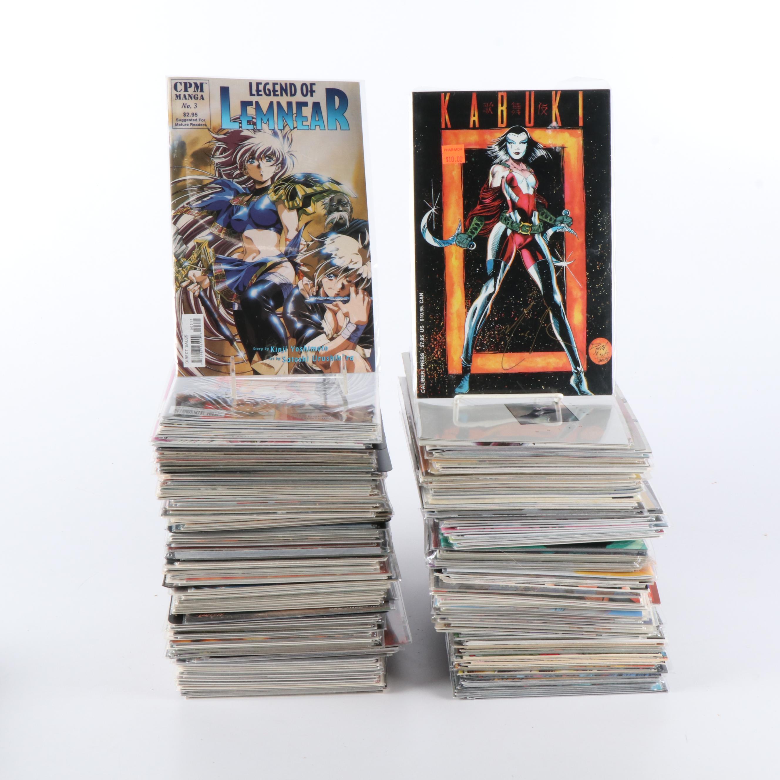 Approximately 200 Modern Age Comic Books, with David Mack & Billy Tucci Signed