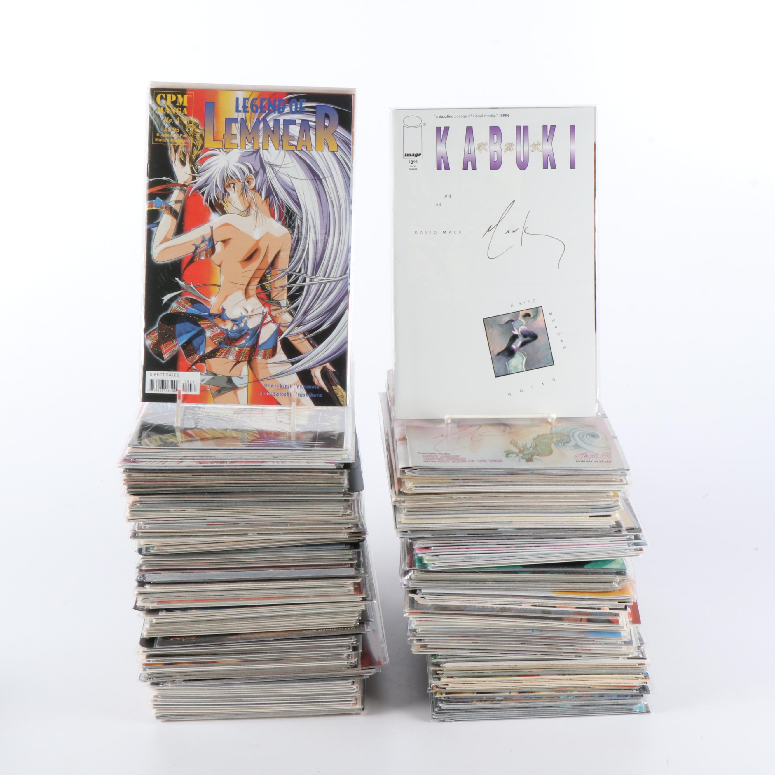 Approximately 200 Modern Age Comic Books, with David Mack & Billy Tucci Signed