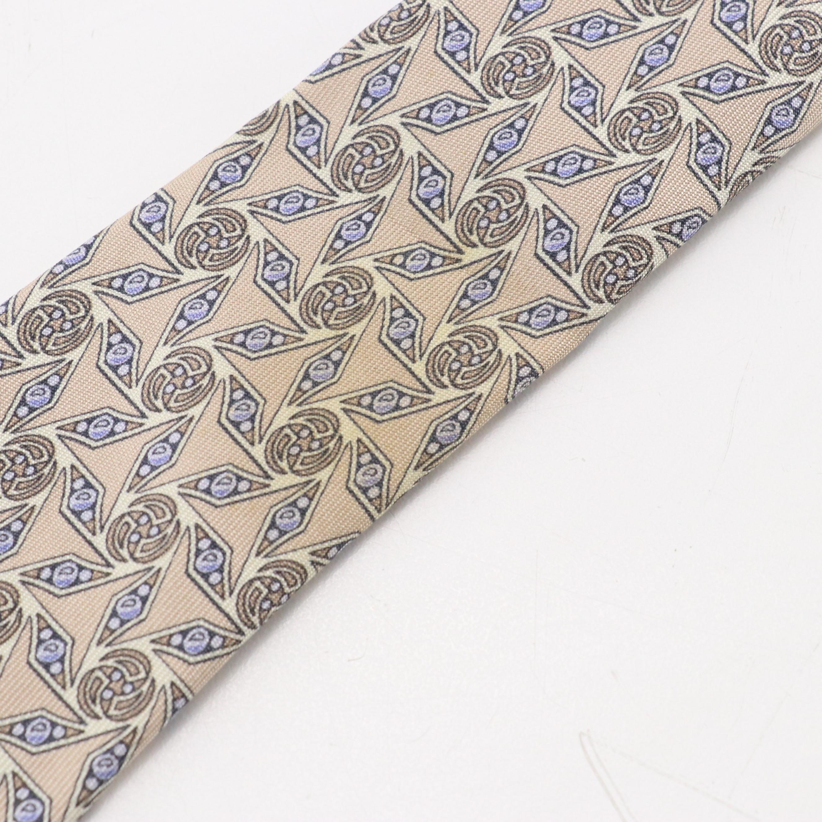 Hermès Silk Printed and Boxelder Chicago Architecture Foundation Silk Neckties