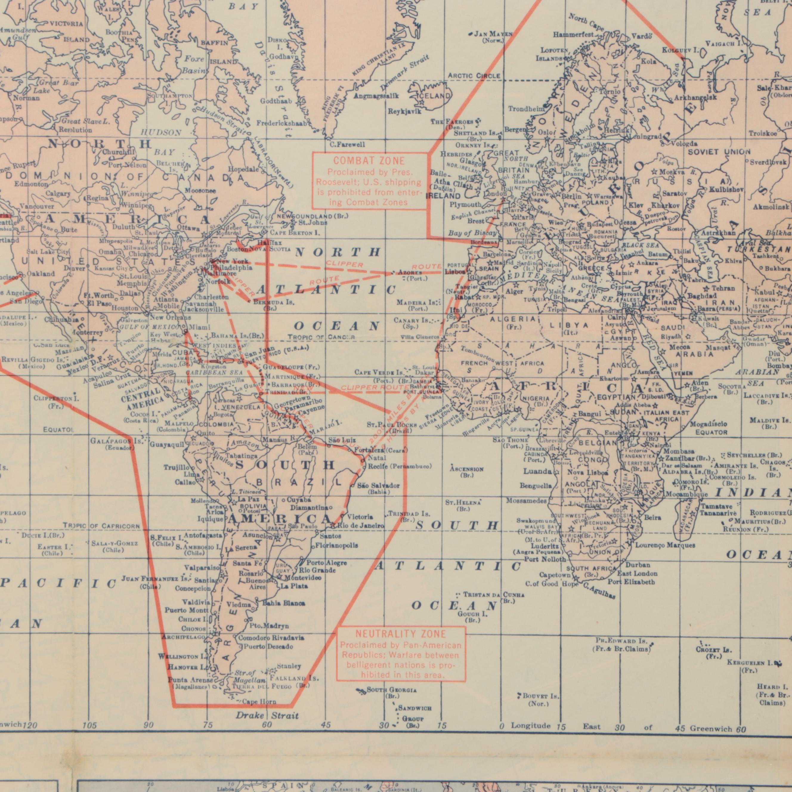Framed Richfield "World-Wide News Map," Mid-20th Century