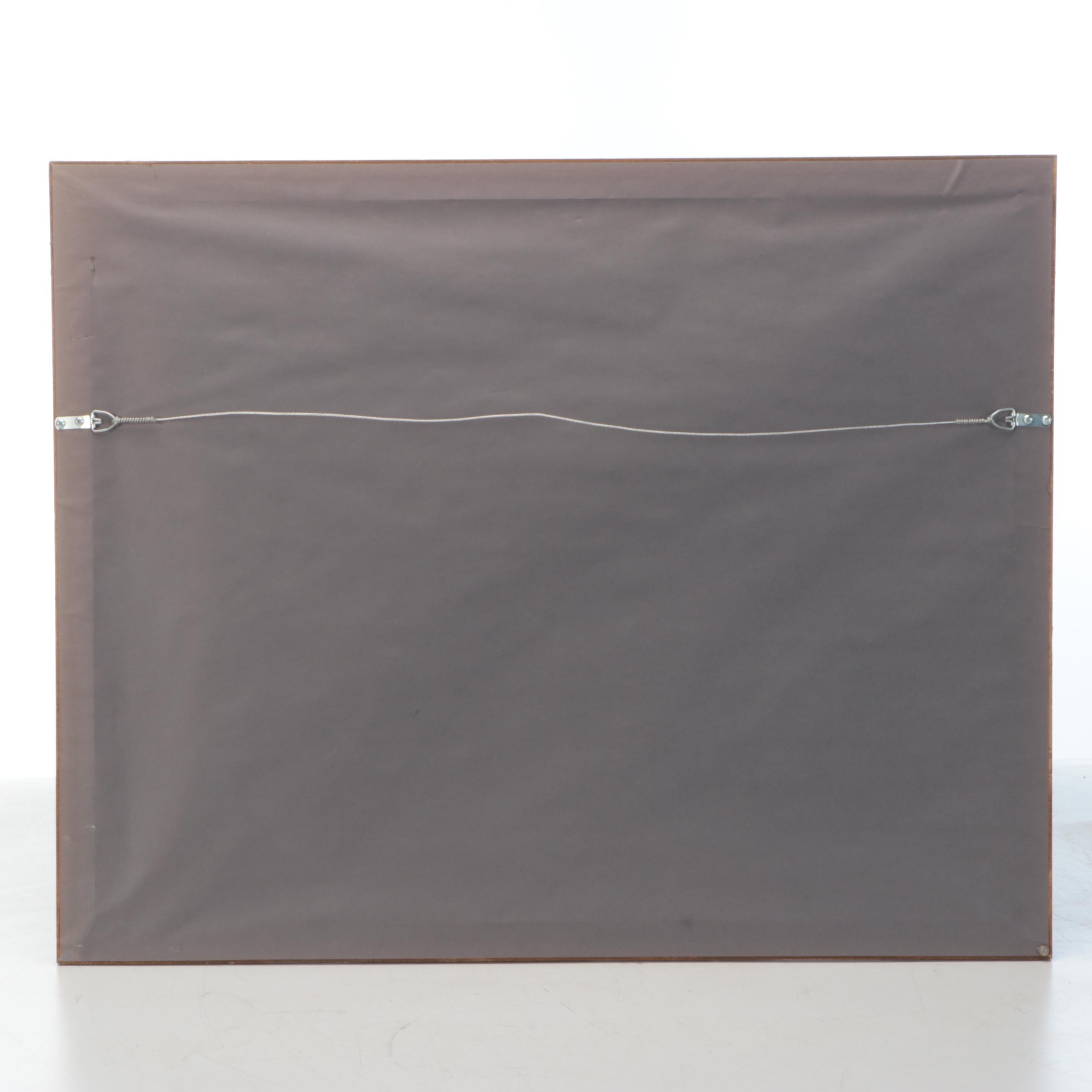 Framed Richfield "World-Wide News Map," Mid-20th Century