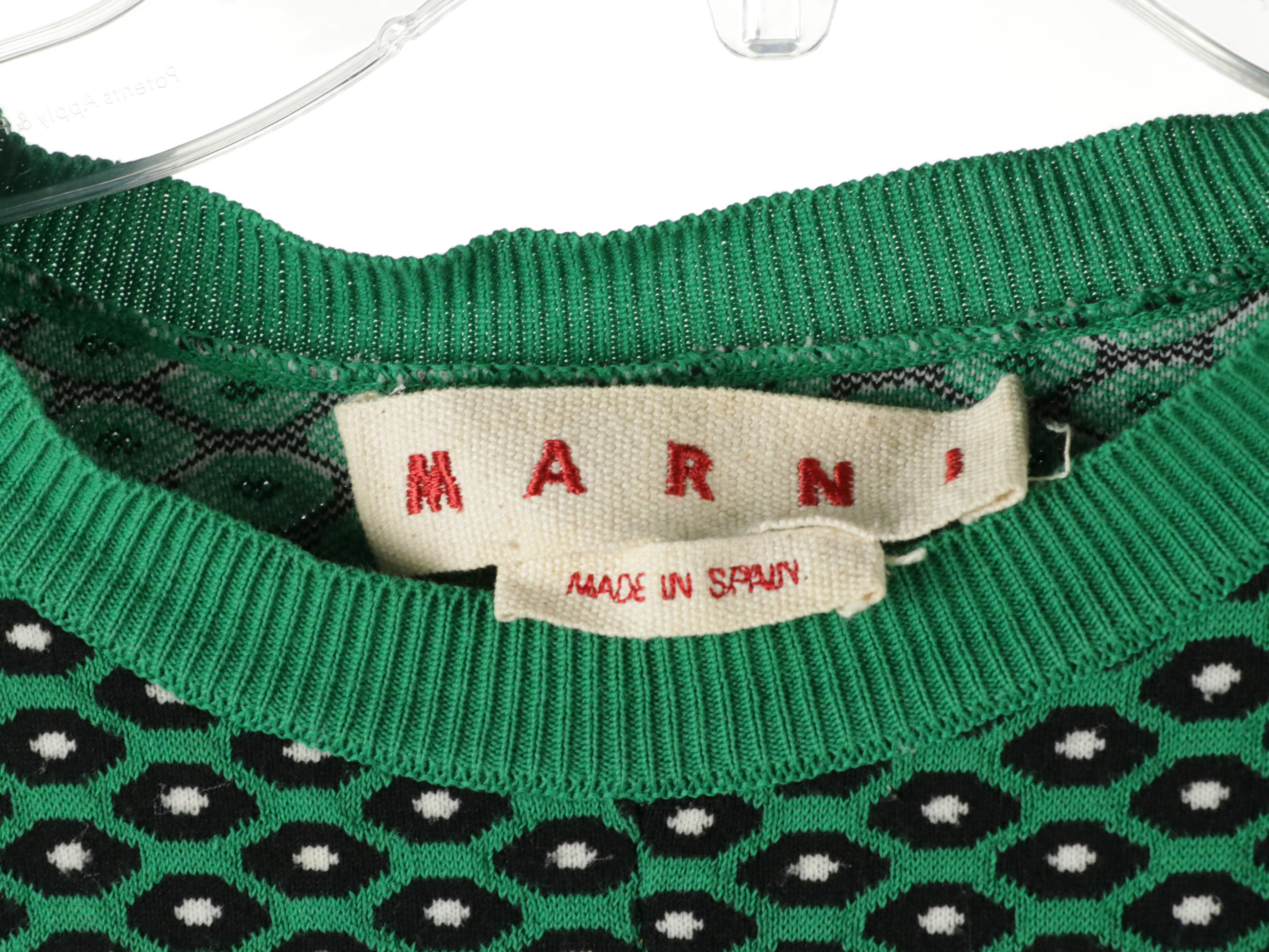 Marni Ruffled and Floral Print Blouses, Patterned Cotton Blend Batwing Sweater