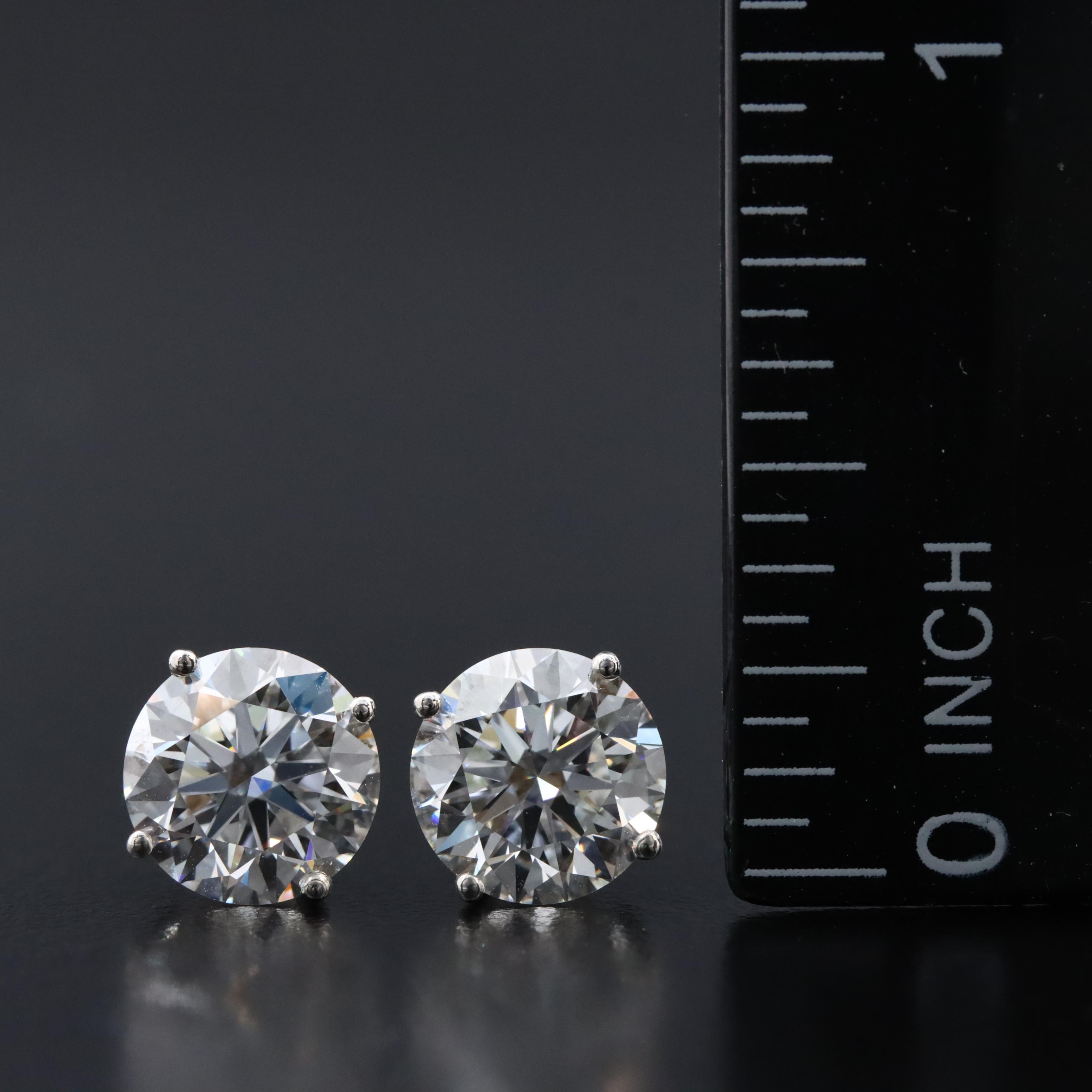 Platinum 4.00 CTW Lab Grown Diamond Stud Earrings with IGI Reports