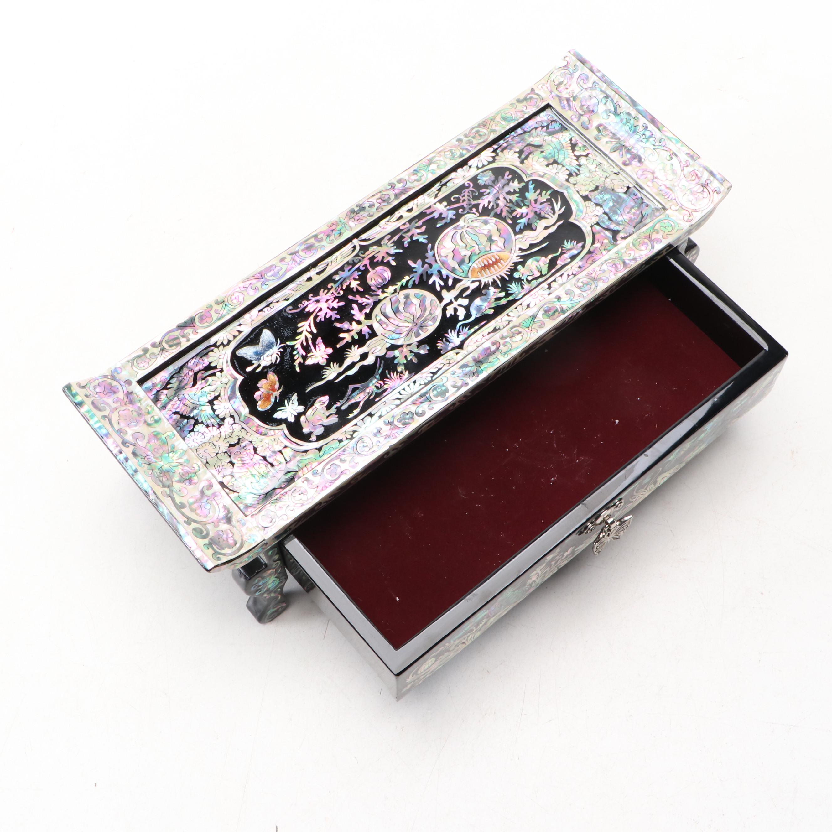 Chinese Abalone Inlaid Box