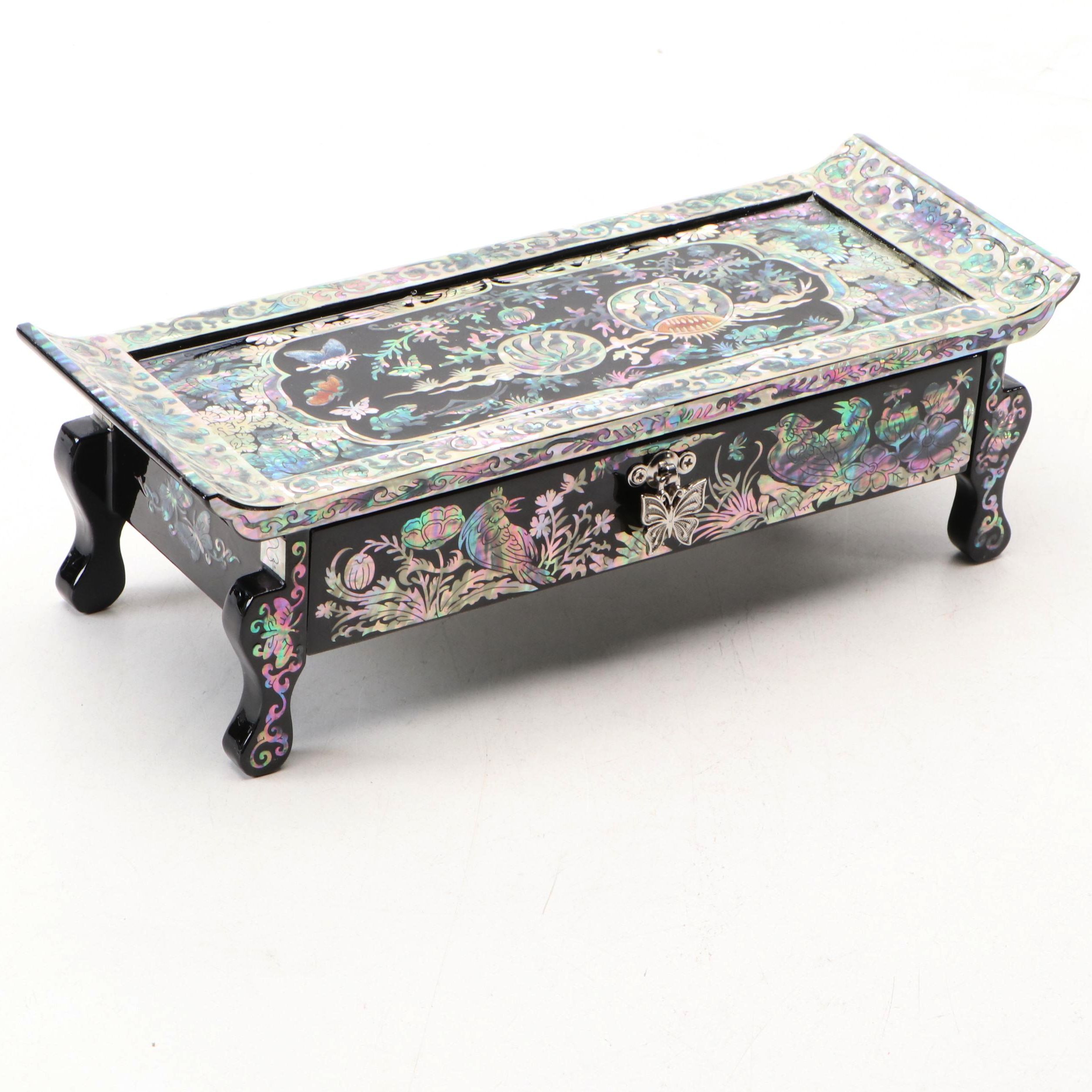 Chinese Abalone Inlaid Box