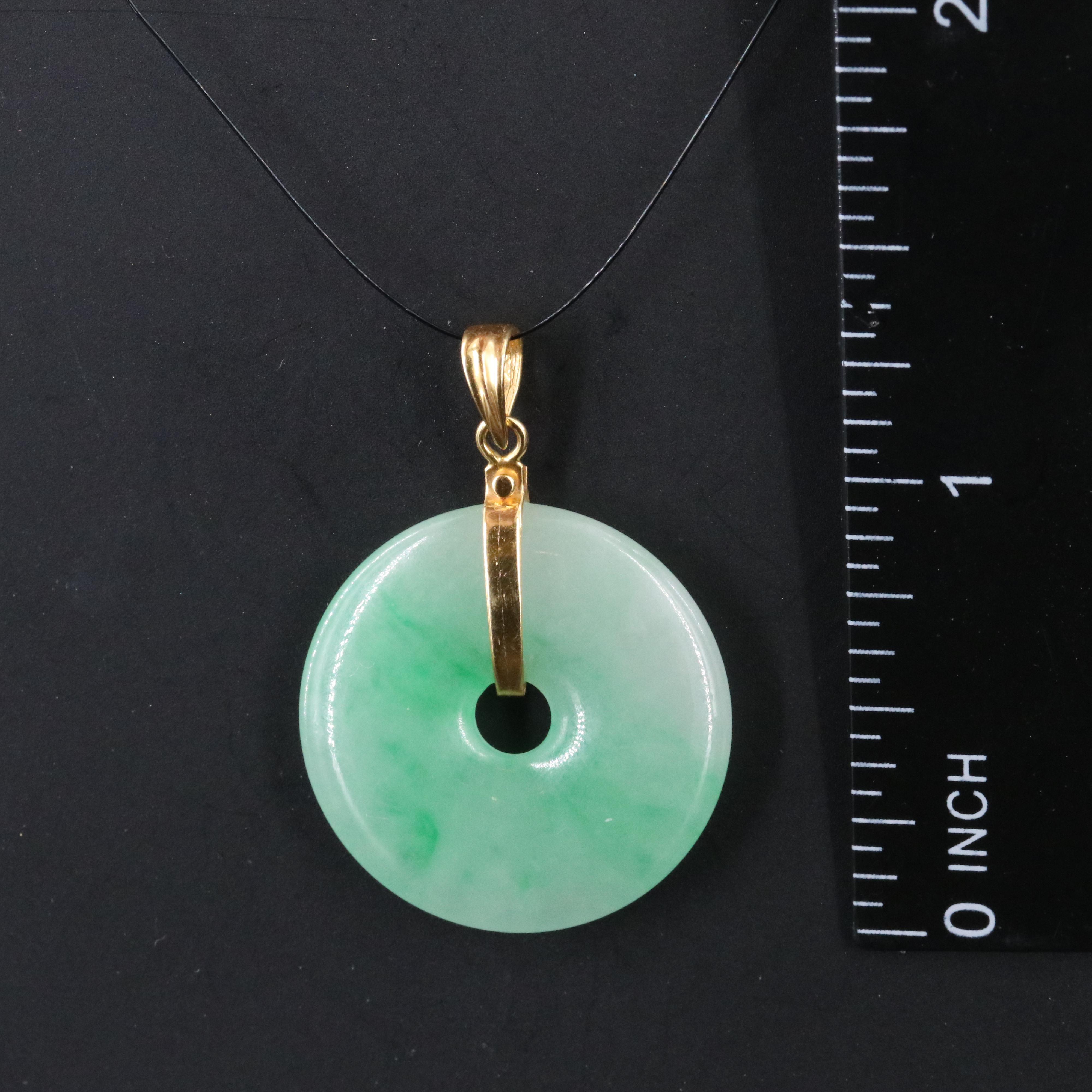 14K Jadeite Bi Pendant